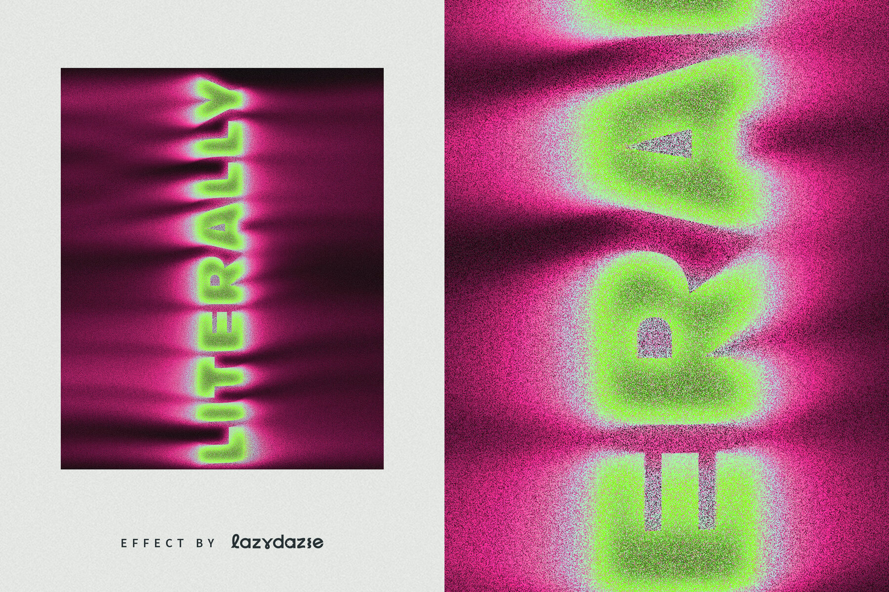 Pink Dissolving Text Effect Mockup 6