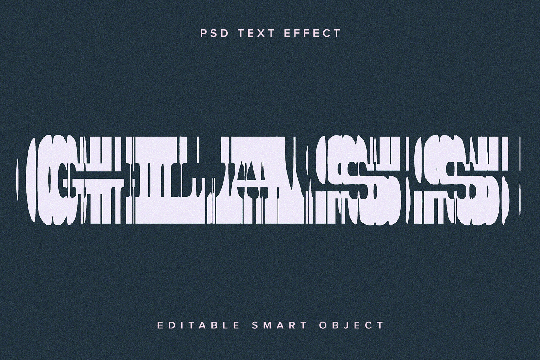 Reeded Glass Distorted Text Effect Mockup 1