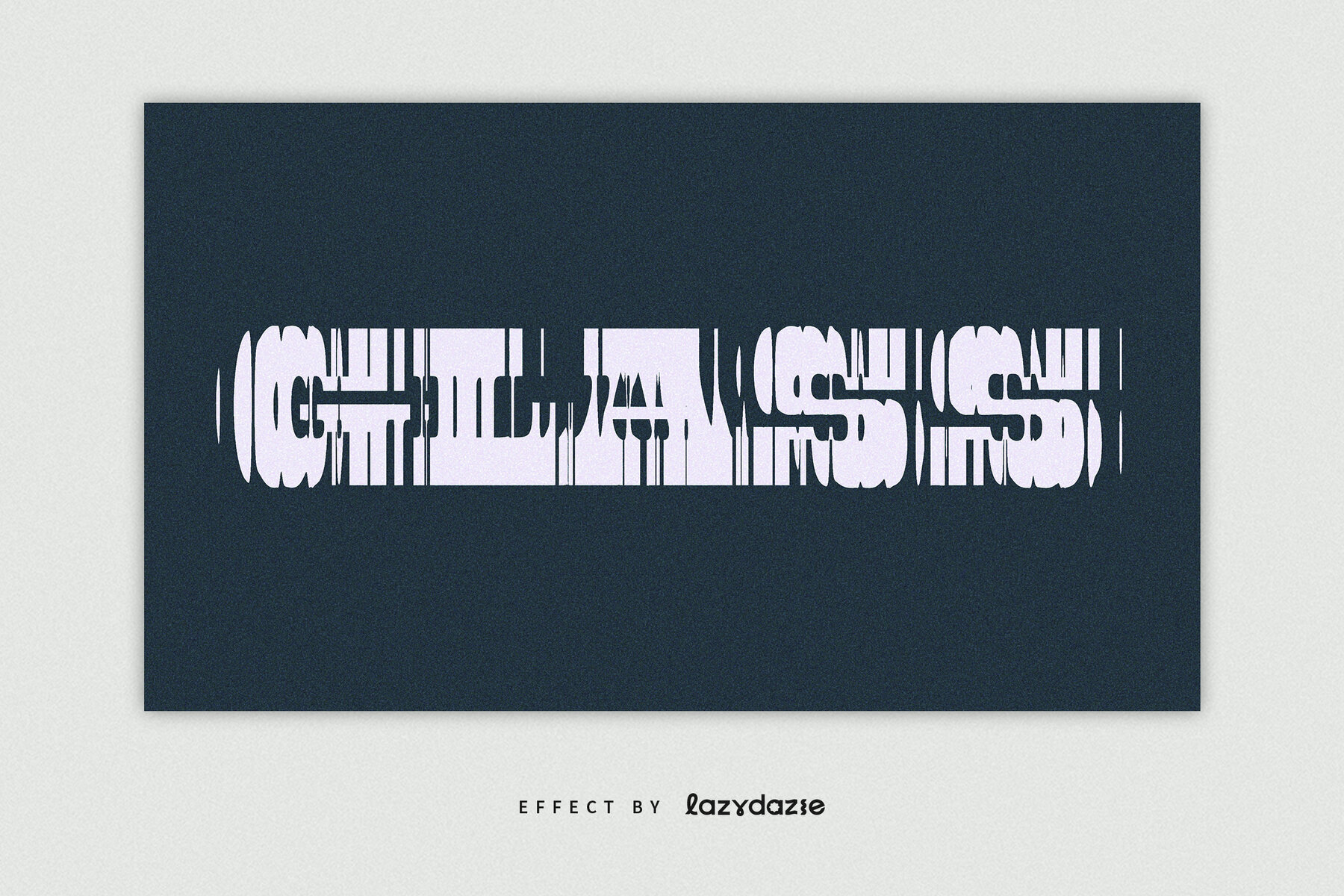 Reeded Glass Distorted Text Effect Mockup 2