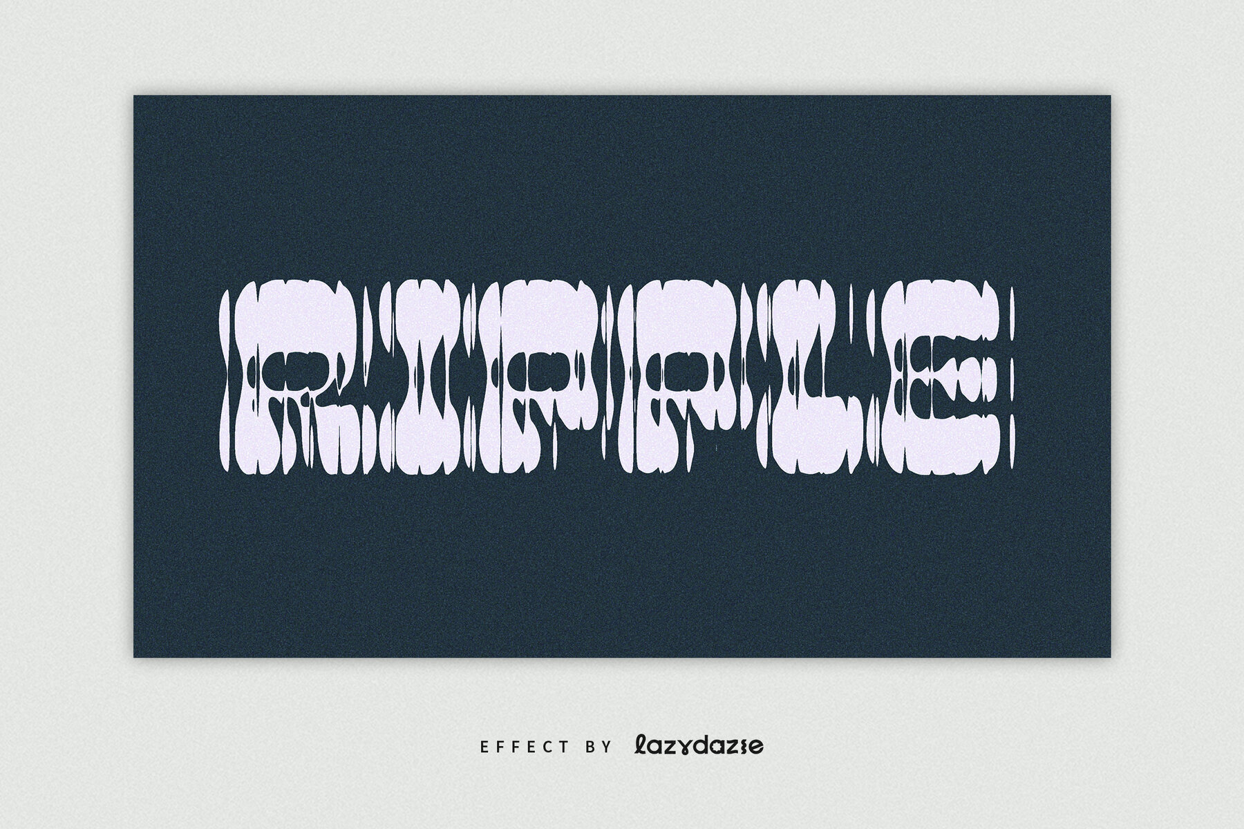 Reeded Glass Distorted Text Effect Mockup 3