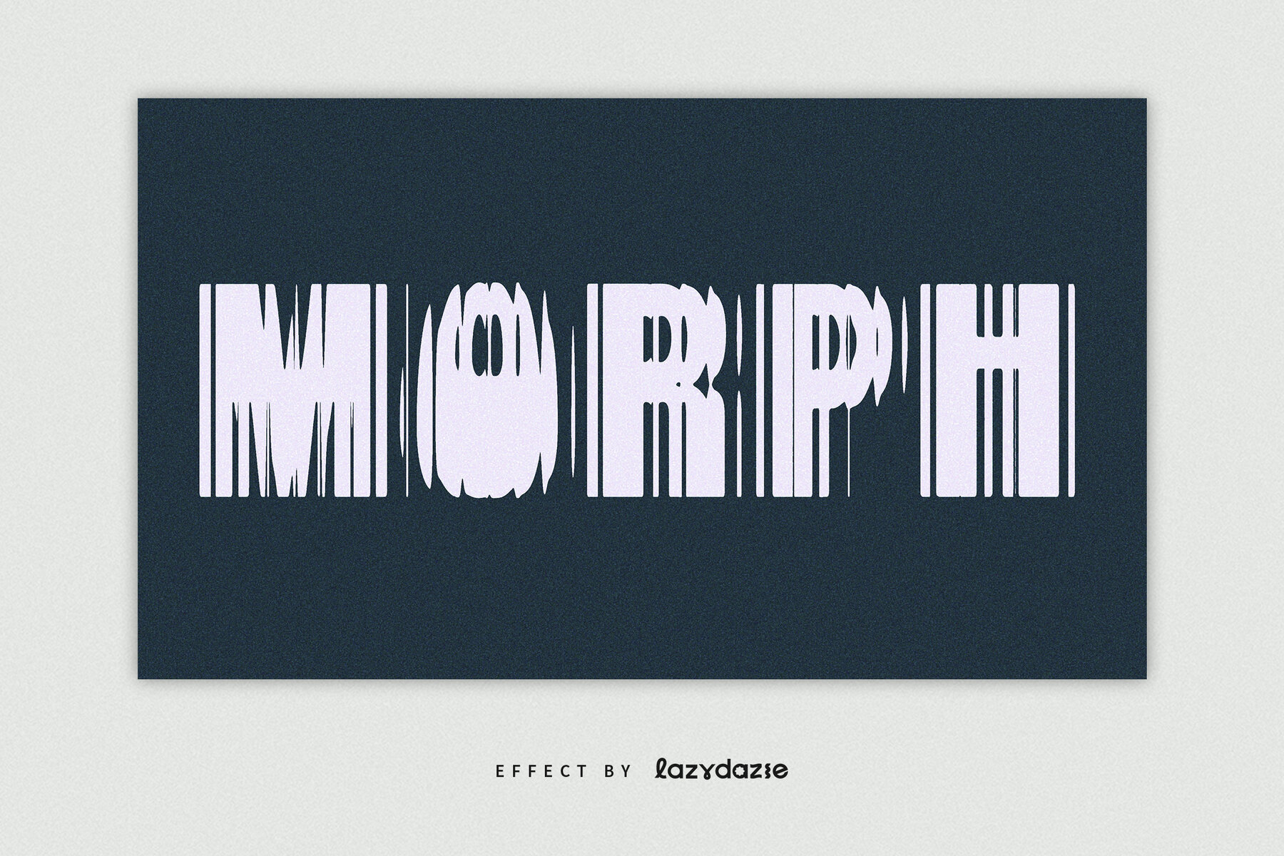 Reeded Glass Distorted Text Effect Mockup 4