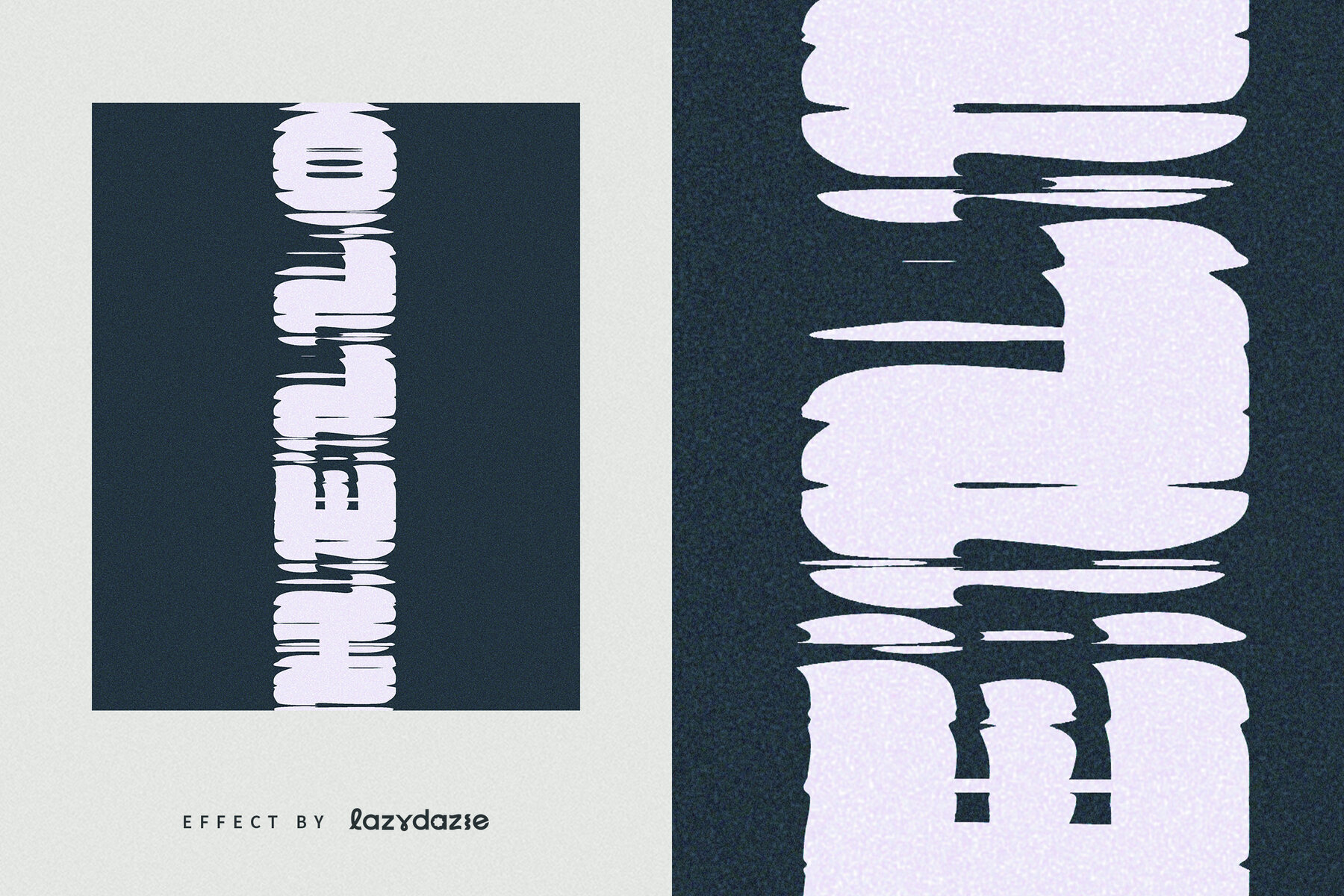 Reeded Glass Distorted Text Effect Mockup 6