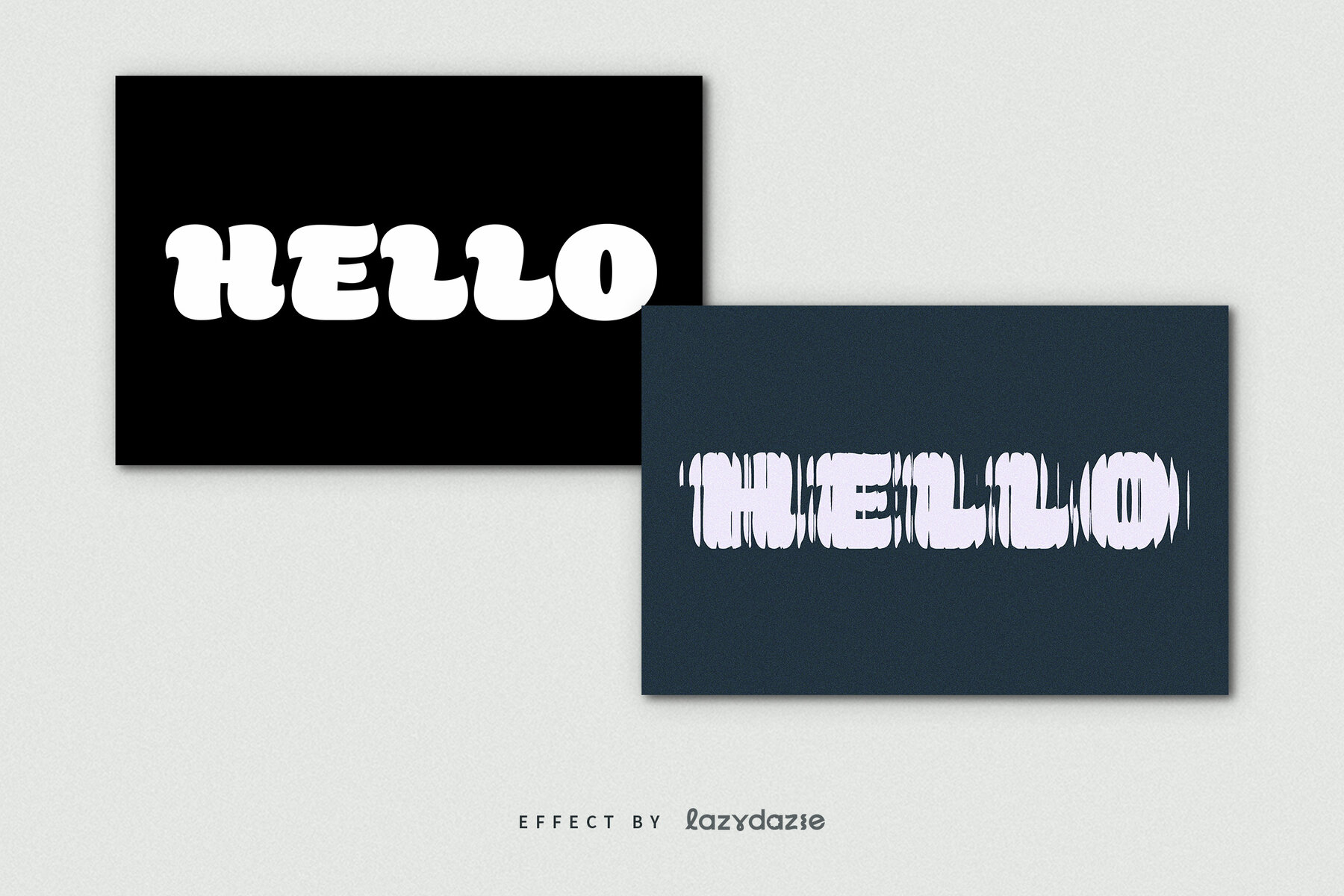 Reeded Glass Distorted Text Effect Mockup 7