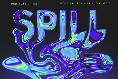 Melting Text Effect Mockup