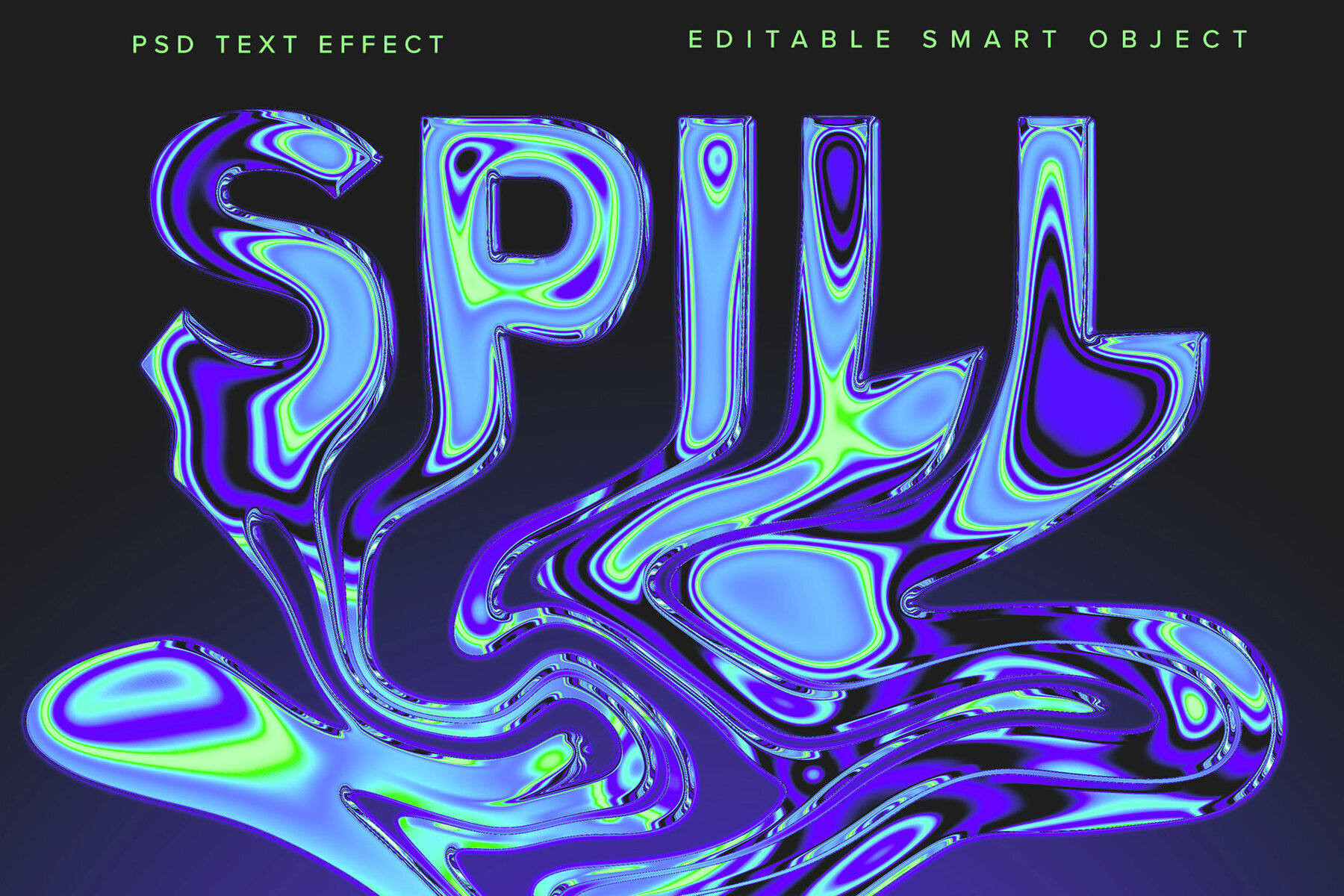 Melting Text Effect Mockup 1