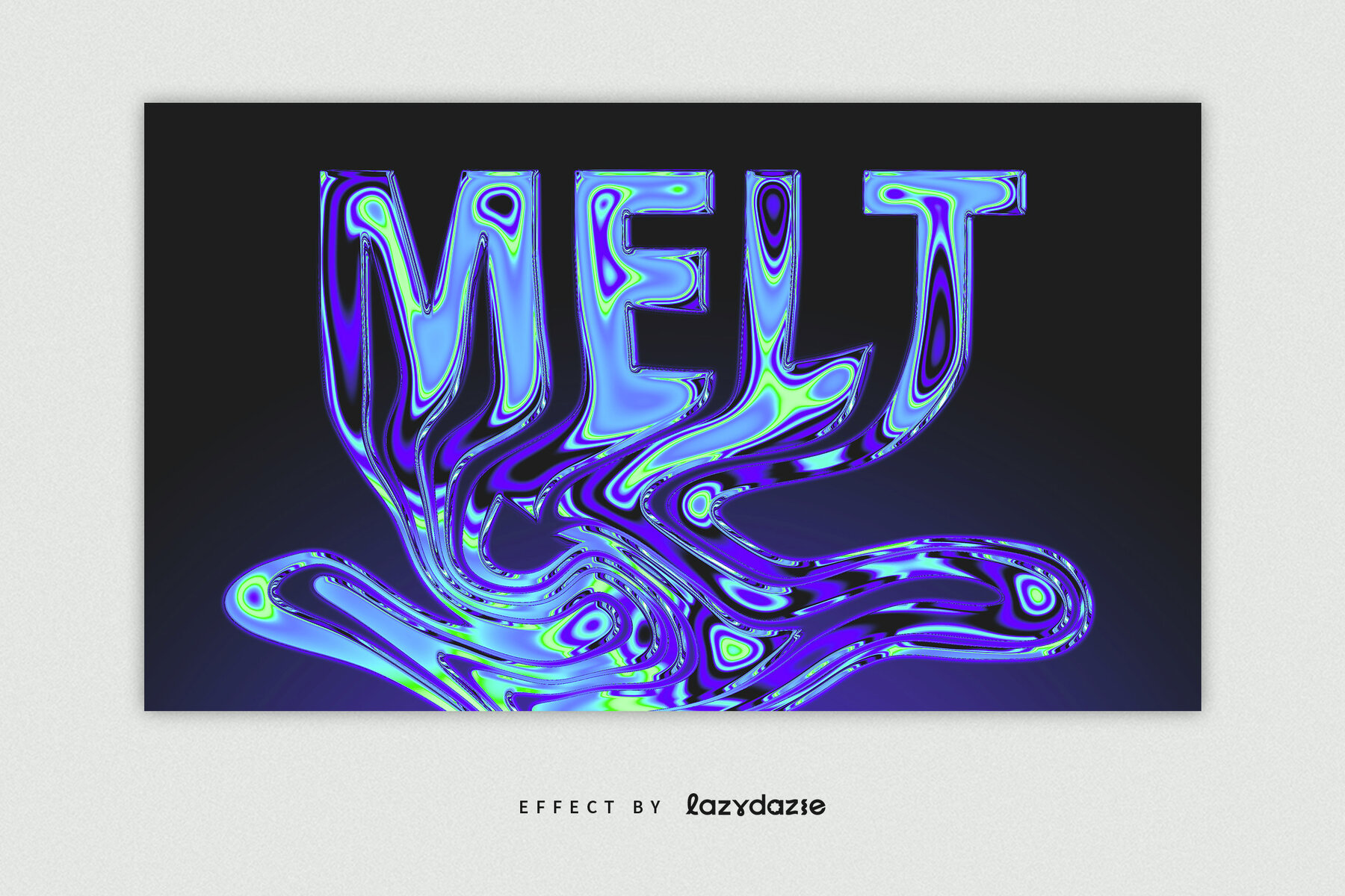 Melting Text Effect Mockup 4