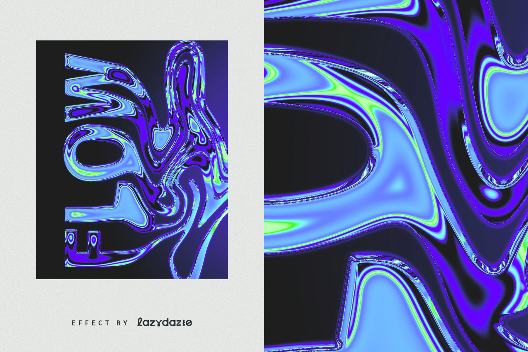 Melting Text Effect Mockup 6