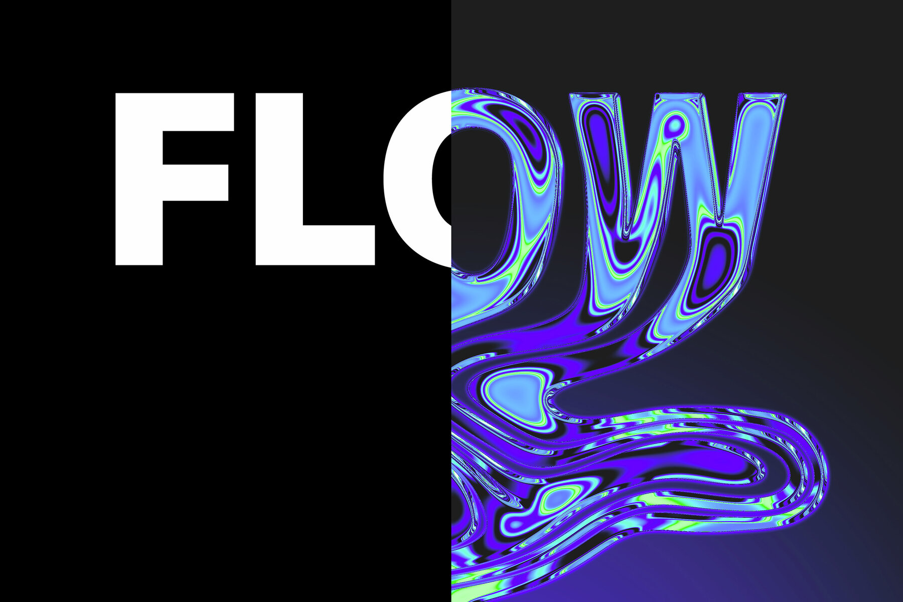 Melting Text Effect Mockup 8