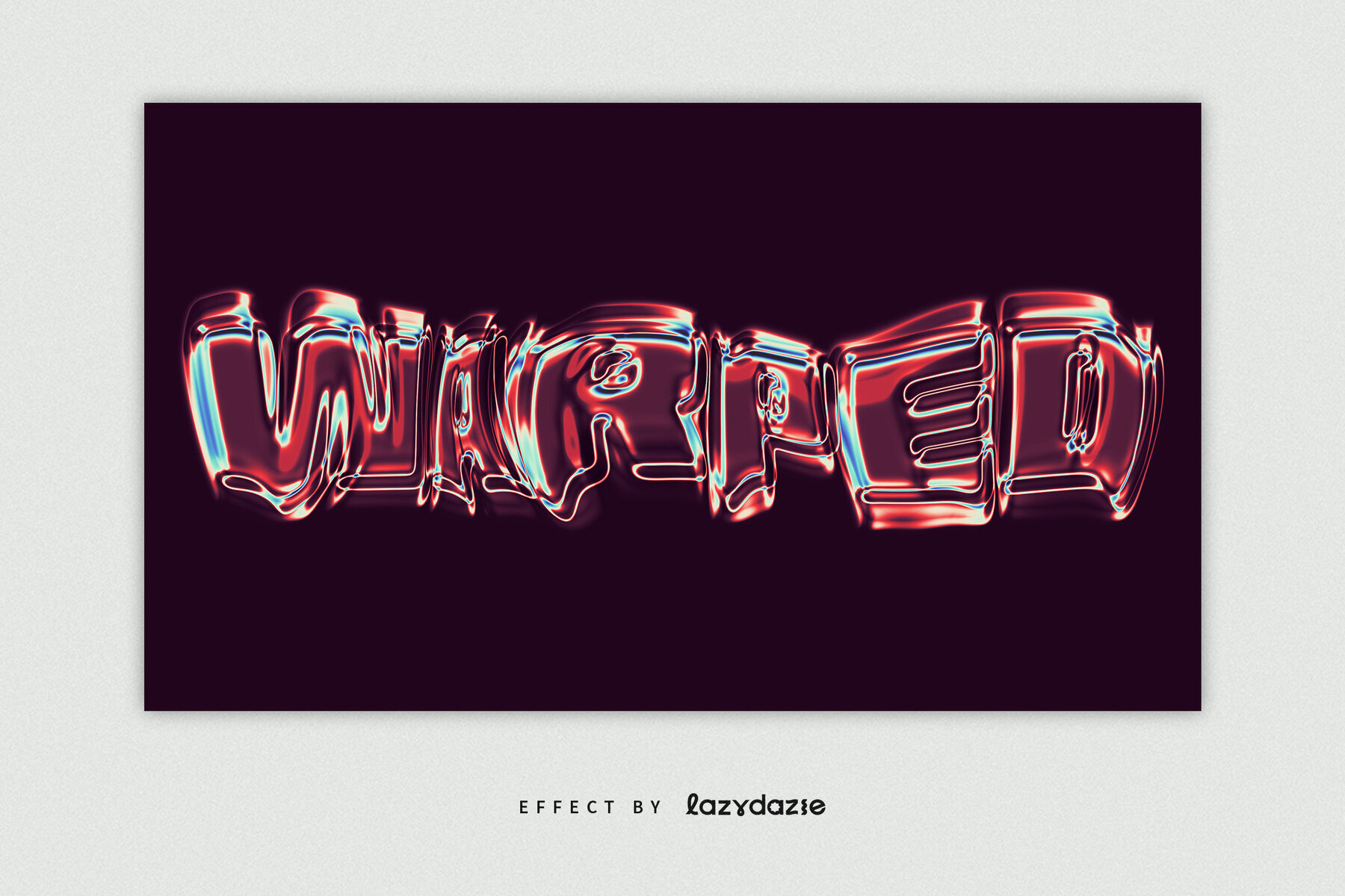Distorted Chrome Text Effect Mockup 3