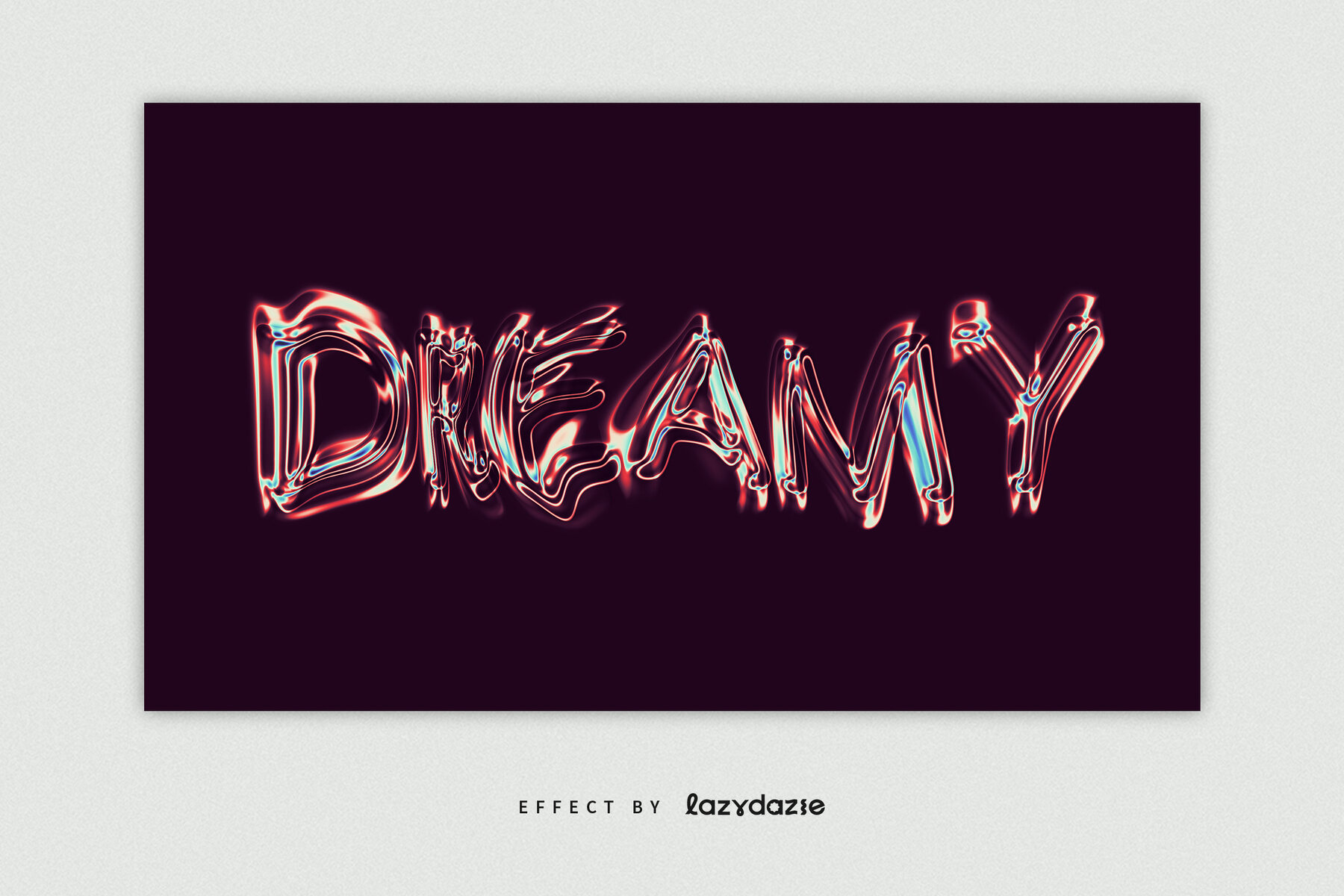 Distorted Chrome Text Effect Mockup 4