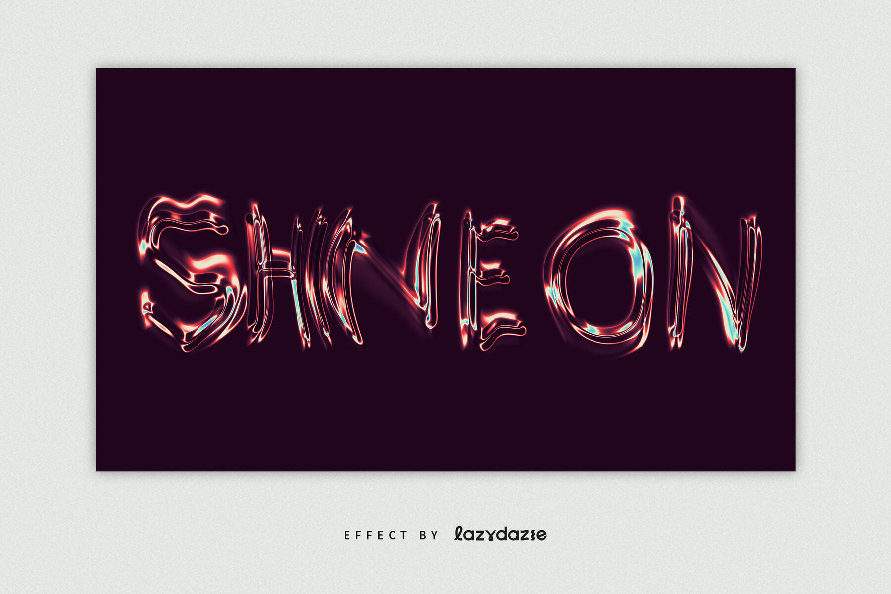 Distorted Chrome Text Effect Mockup 5