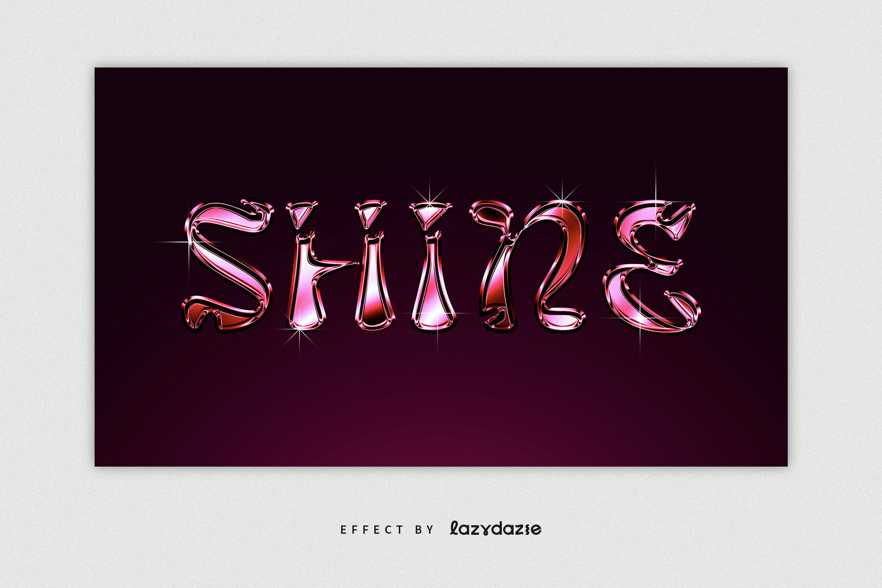 Pink Chrome Text Effect Mockup 3