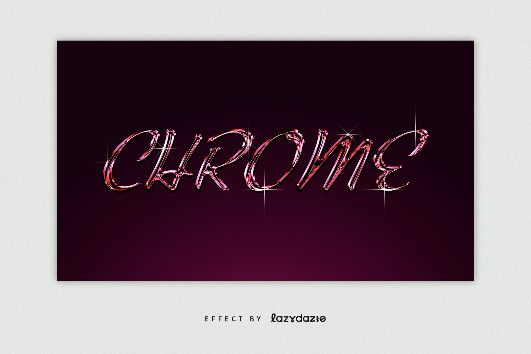 Pink Chrome Text Effect Mockup 4