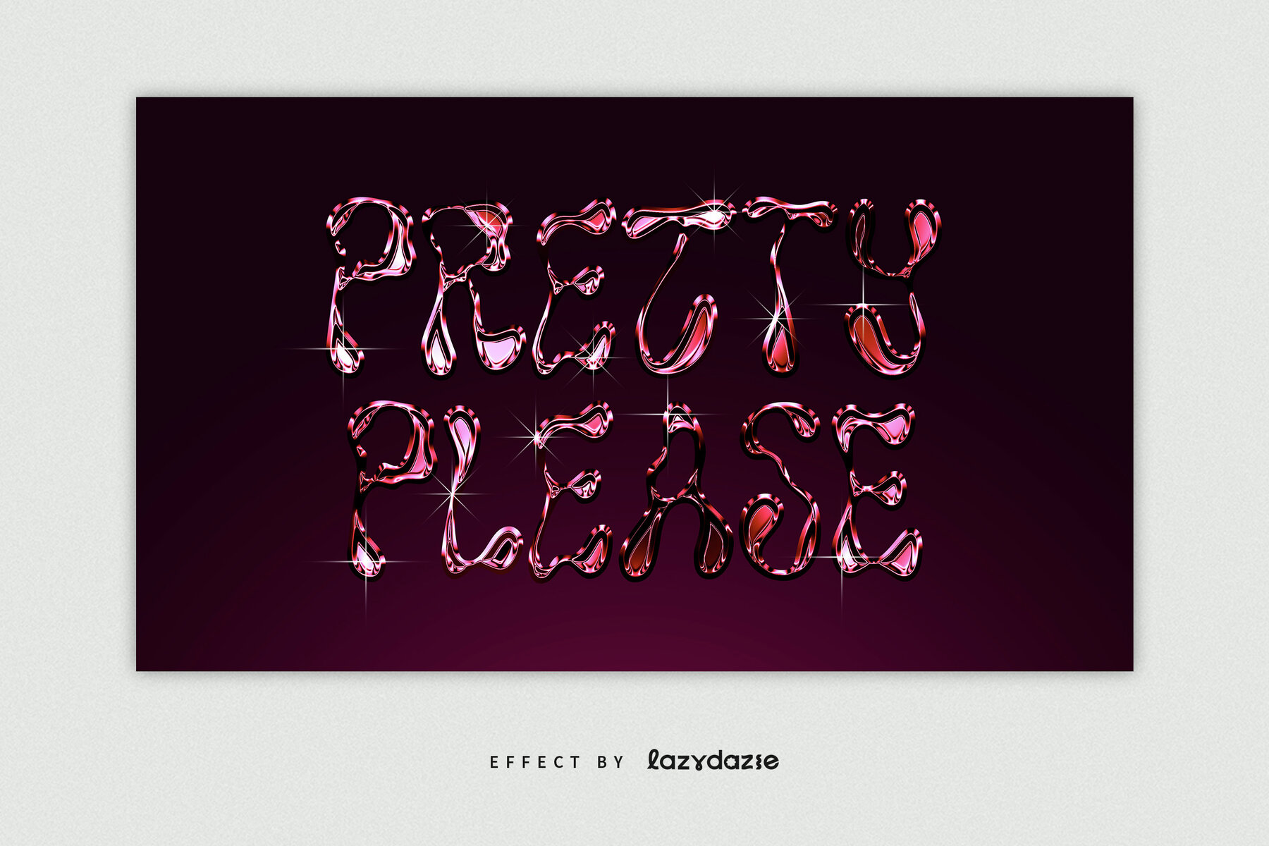 Pink Chrome Text Effect Mockup 5