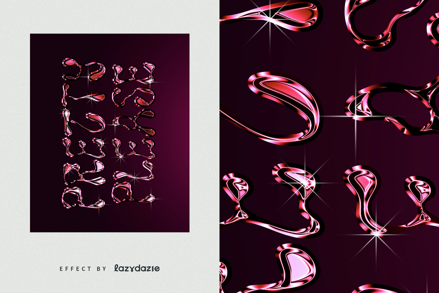 Pink Chrome Text Effect Mockup 6