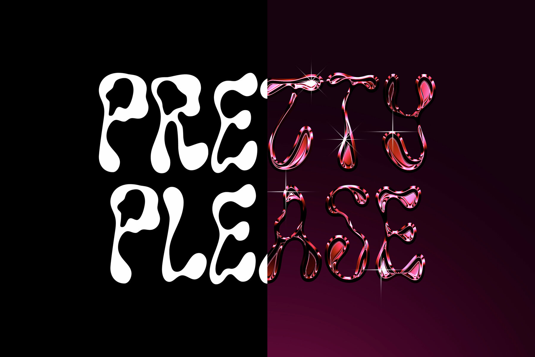 Pink Chrome Text Effect Mockup 8