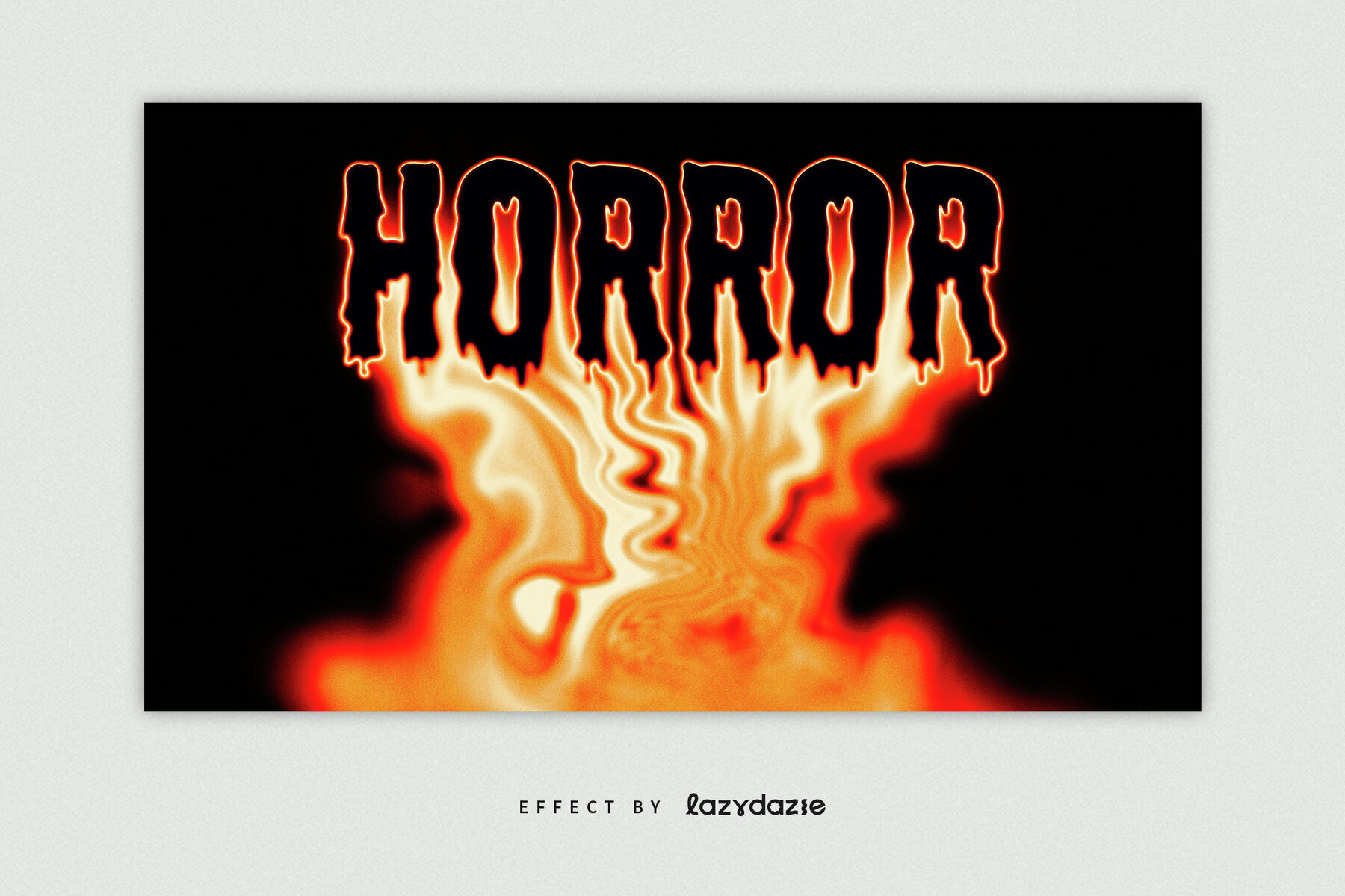 Orange Melting Text Effect Mockup 2