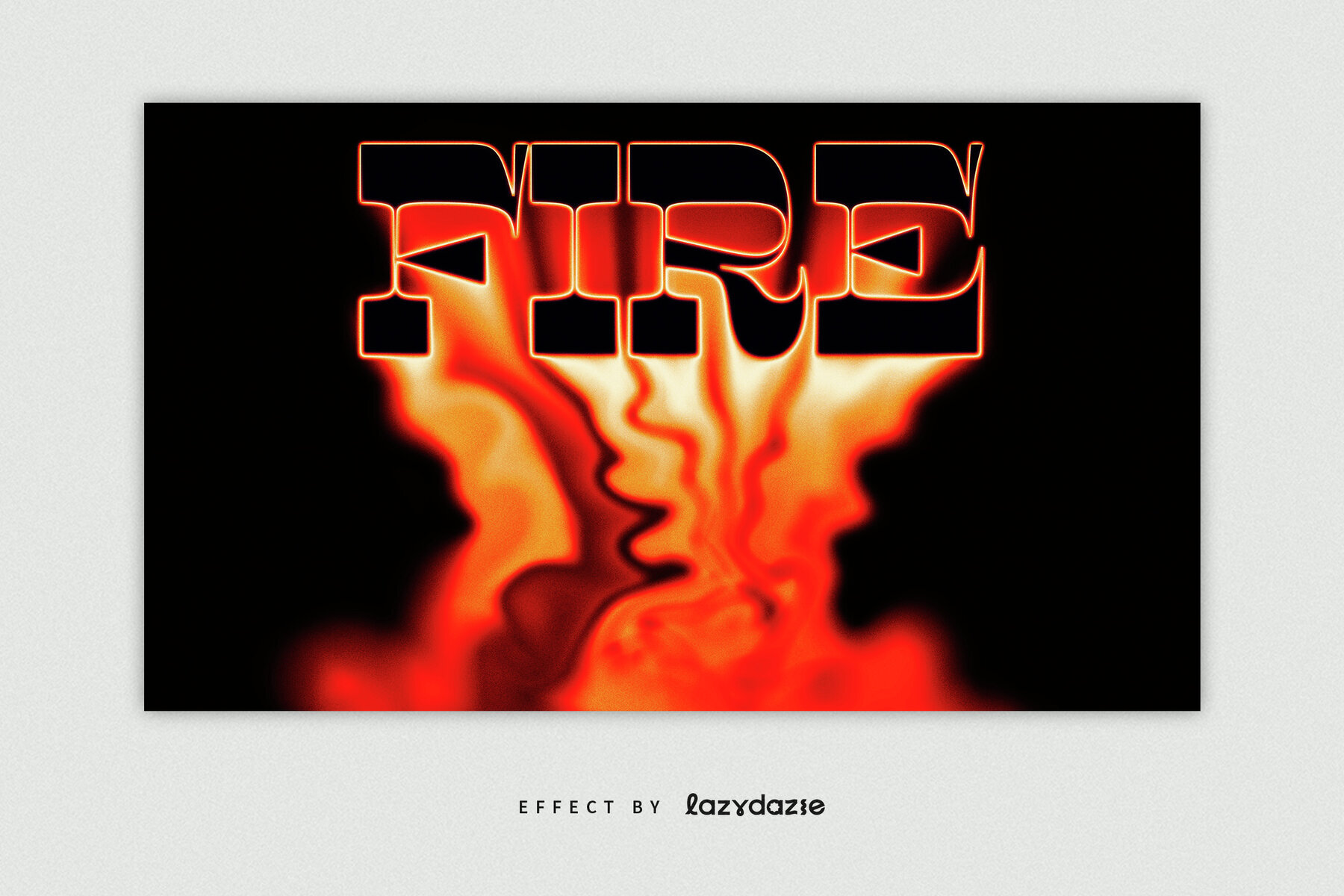 Orange Melting Text Effect Mockup 3