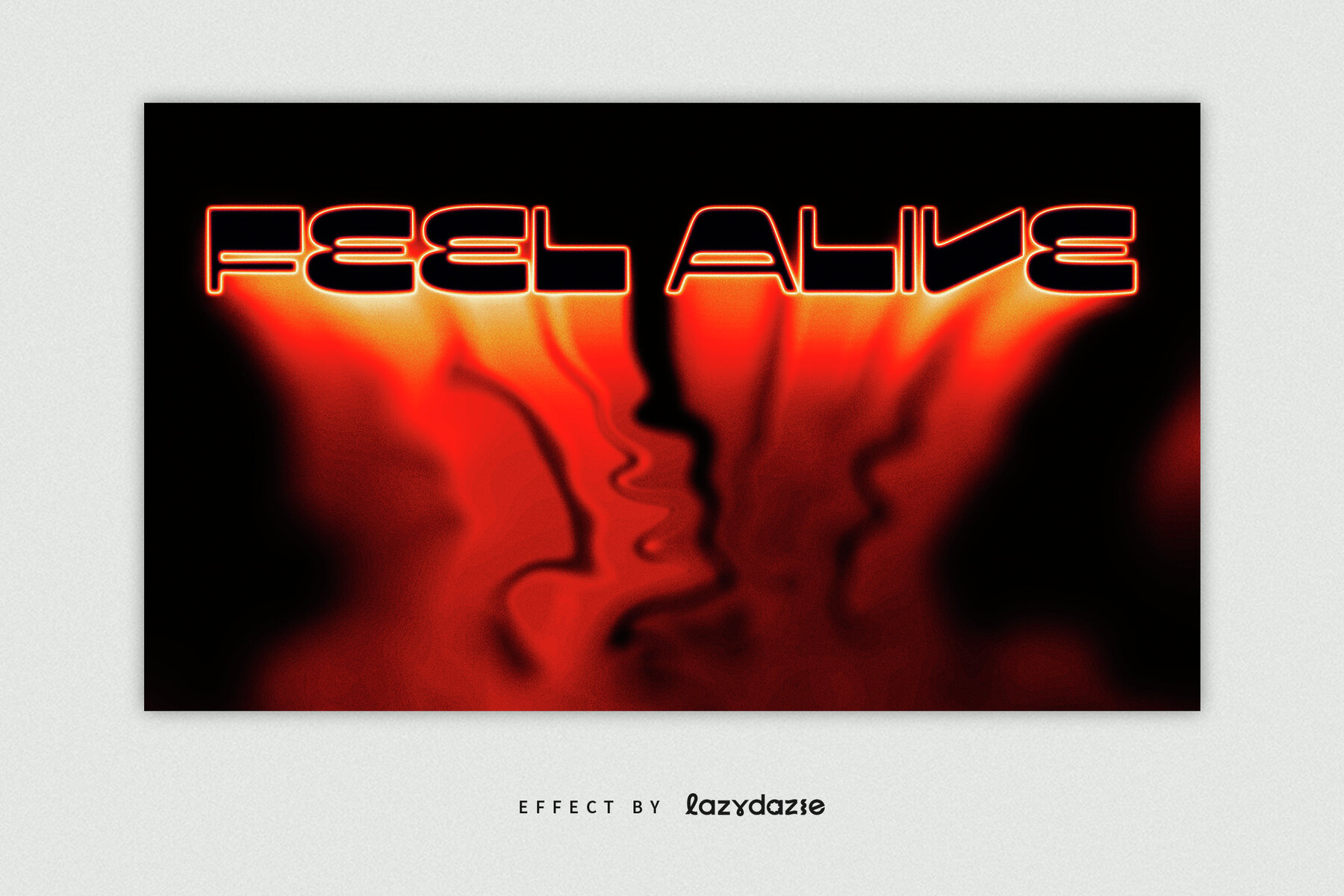 Orange Melting Text Effect Mockup 4