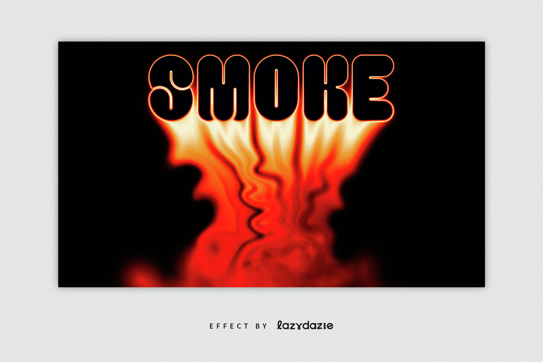 Orange Melting Text Effect Mockup 5