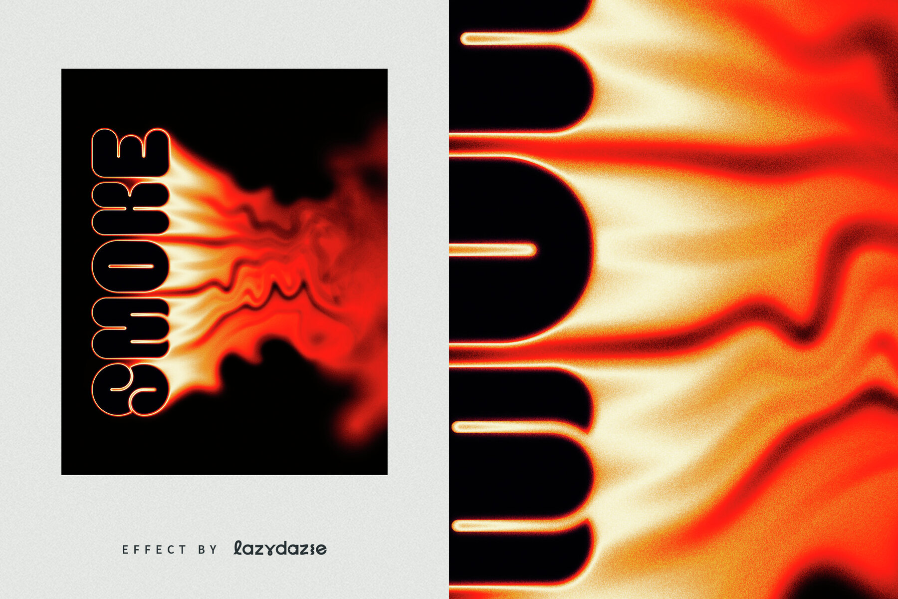 Orange Melting Text Effect Mockup 6