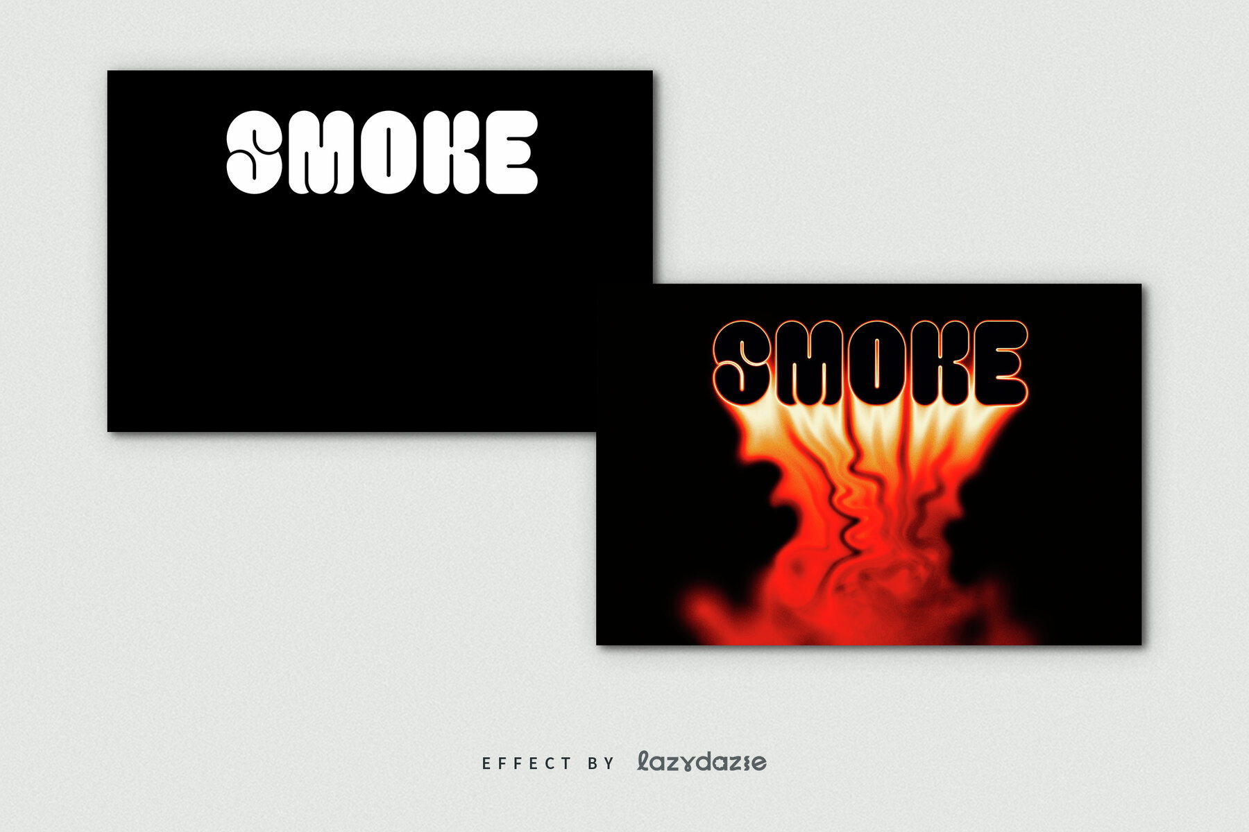 Orange Melting Text Effect Mockup 7