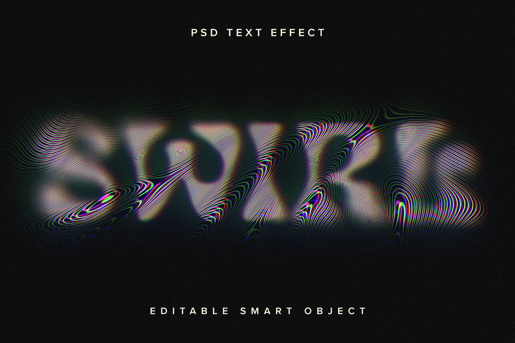 Psychedelic Swirl Text Effect Mockup 1