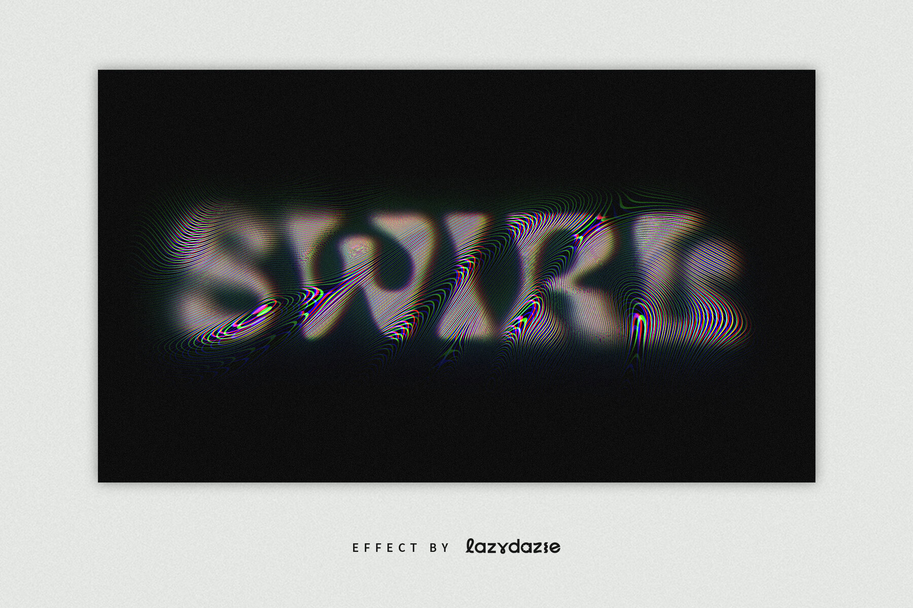 Psychedelic Swirl Text Effect Mockup 2