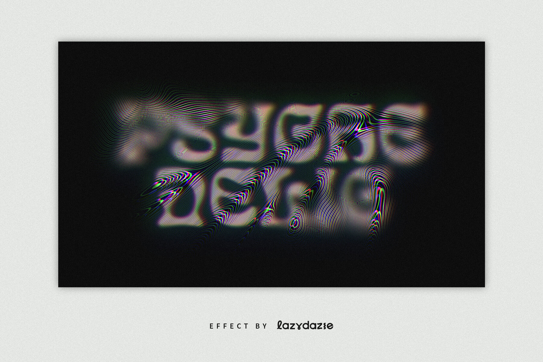 Psychedelic Swirl Text Effect Mockup 3