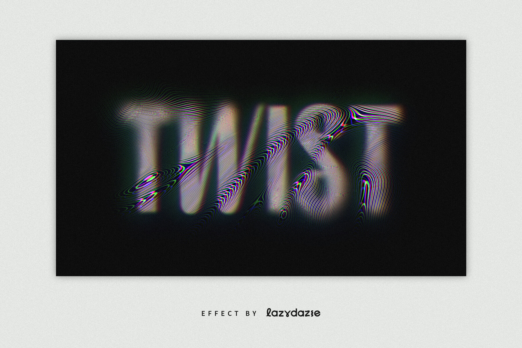 Psychedelic Swirl Text Effect Mockup 4