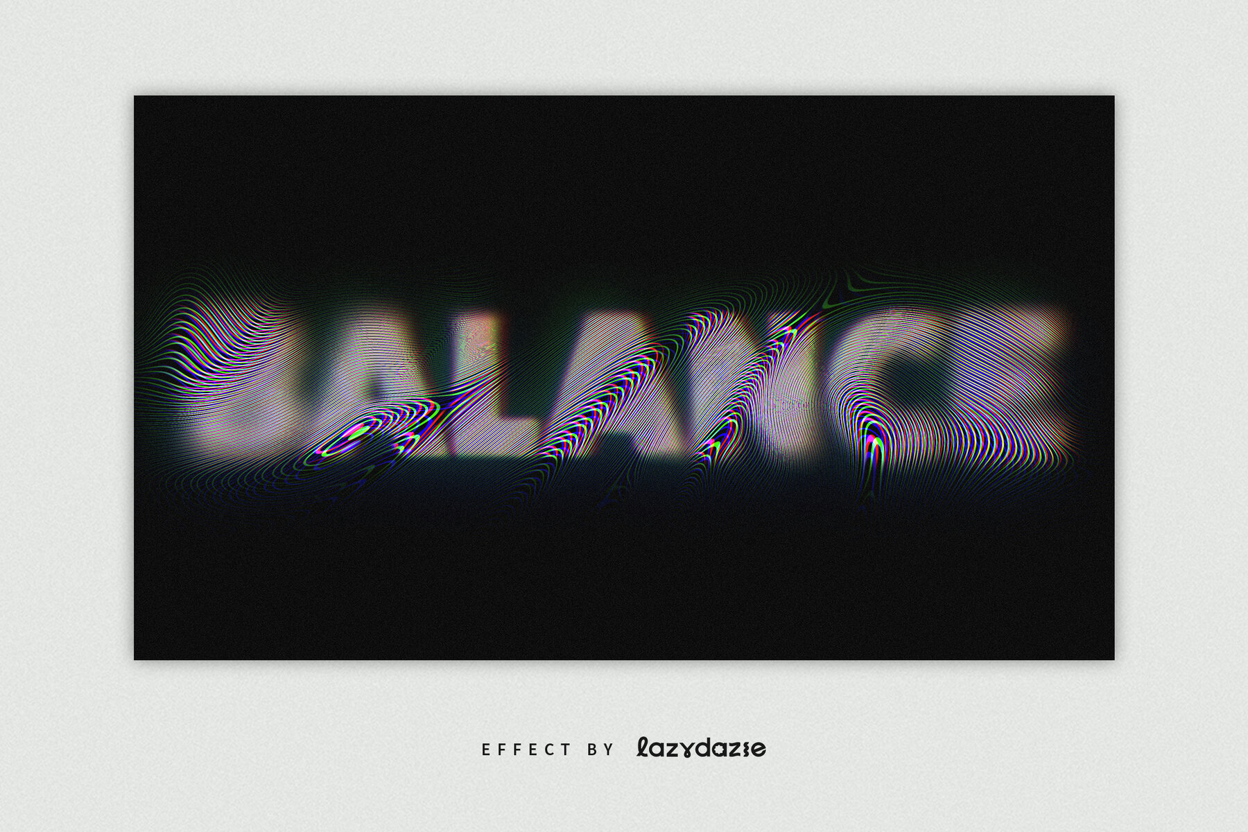 Psychedelic Swirl Text Effect Mockup 5