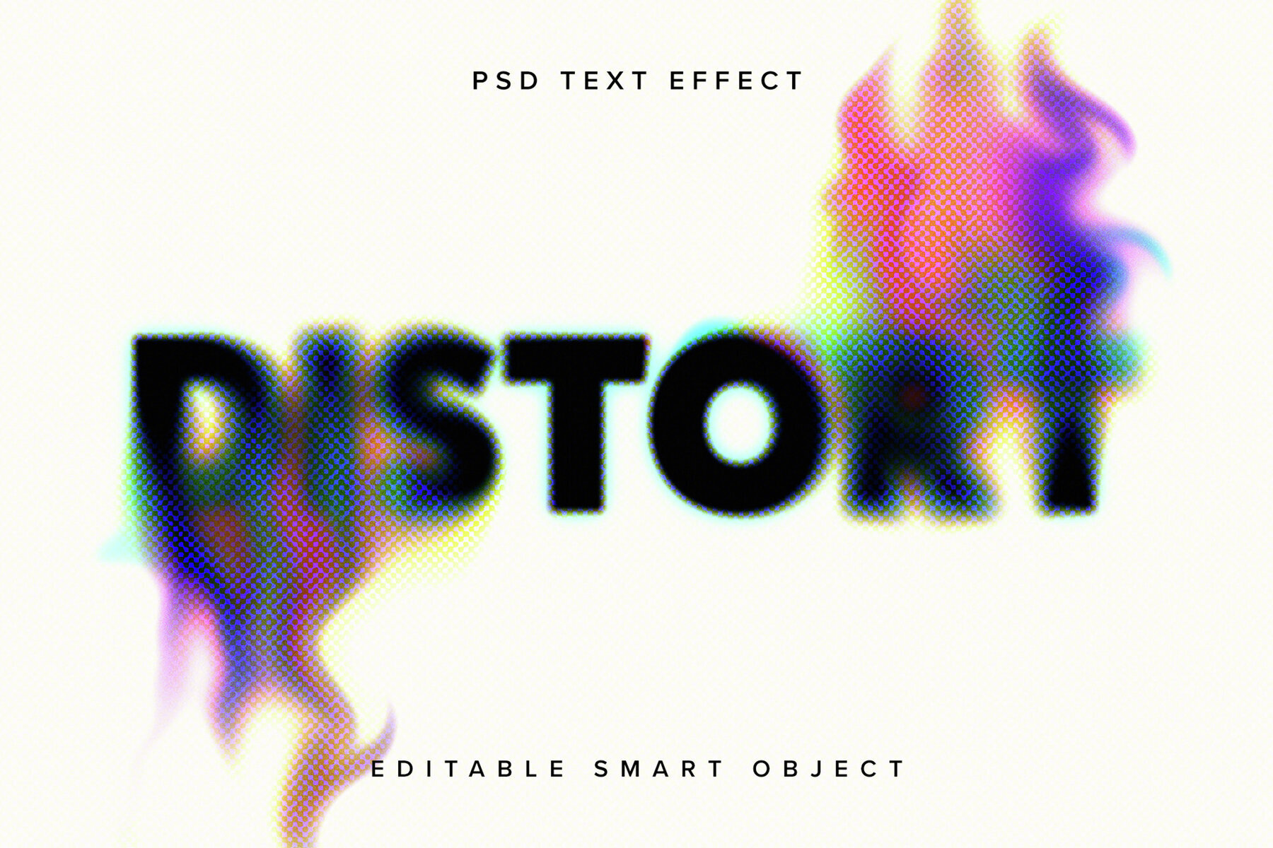 Colourful Melting Text Effect Mockup 1