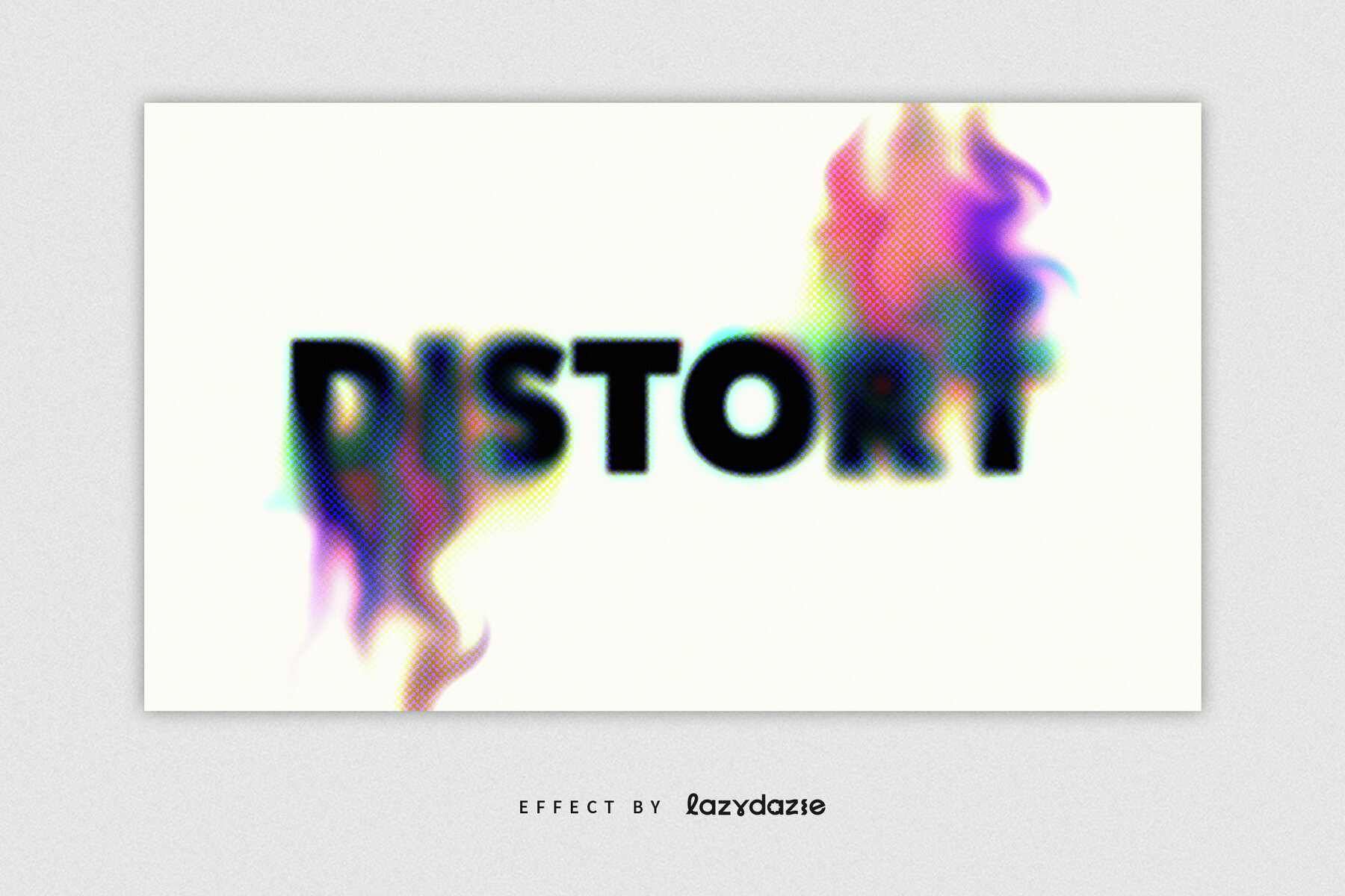 Colourful Melting Text Effect Mockup 2