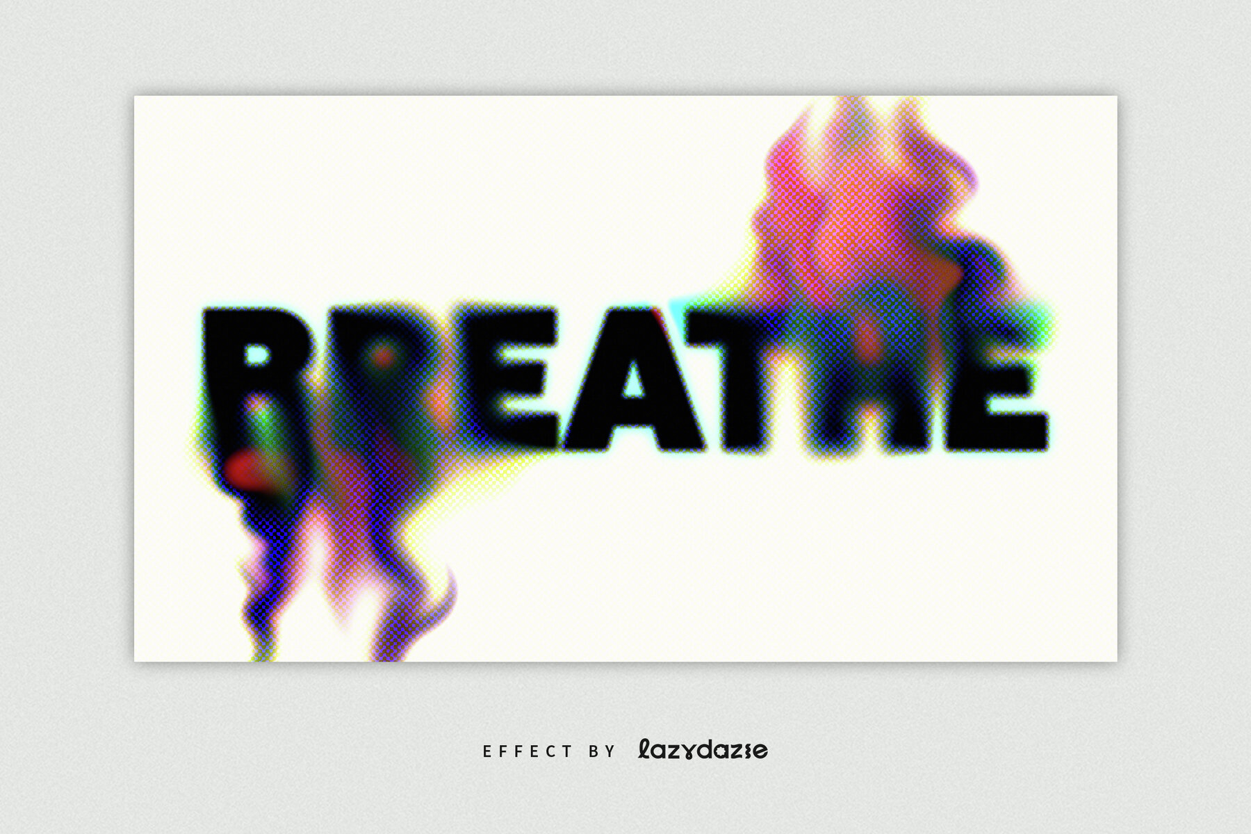 Colourful Melting Text Effect Mockup 4