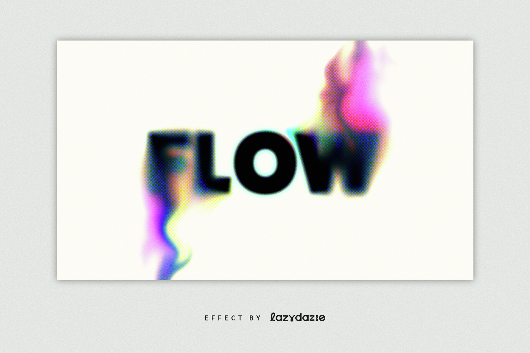 Colourful Melting Text Effect Mockup 5