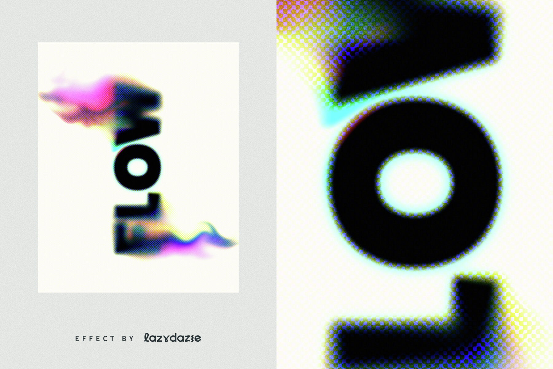 Colourful Melting Text Effect Mockup 6