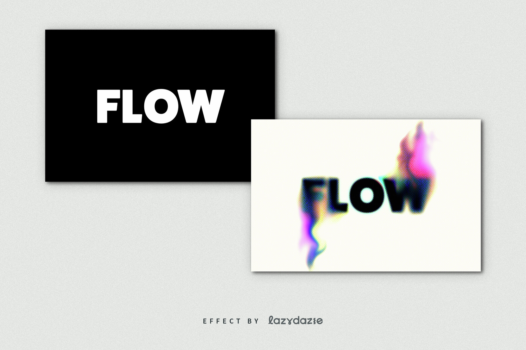 Colourful Melting Text Effect Mockup 7