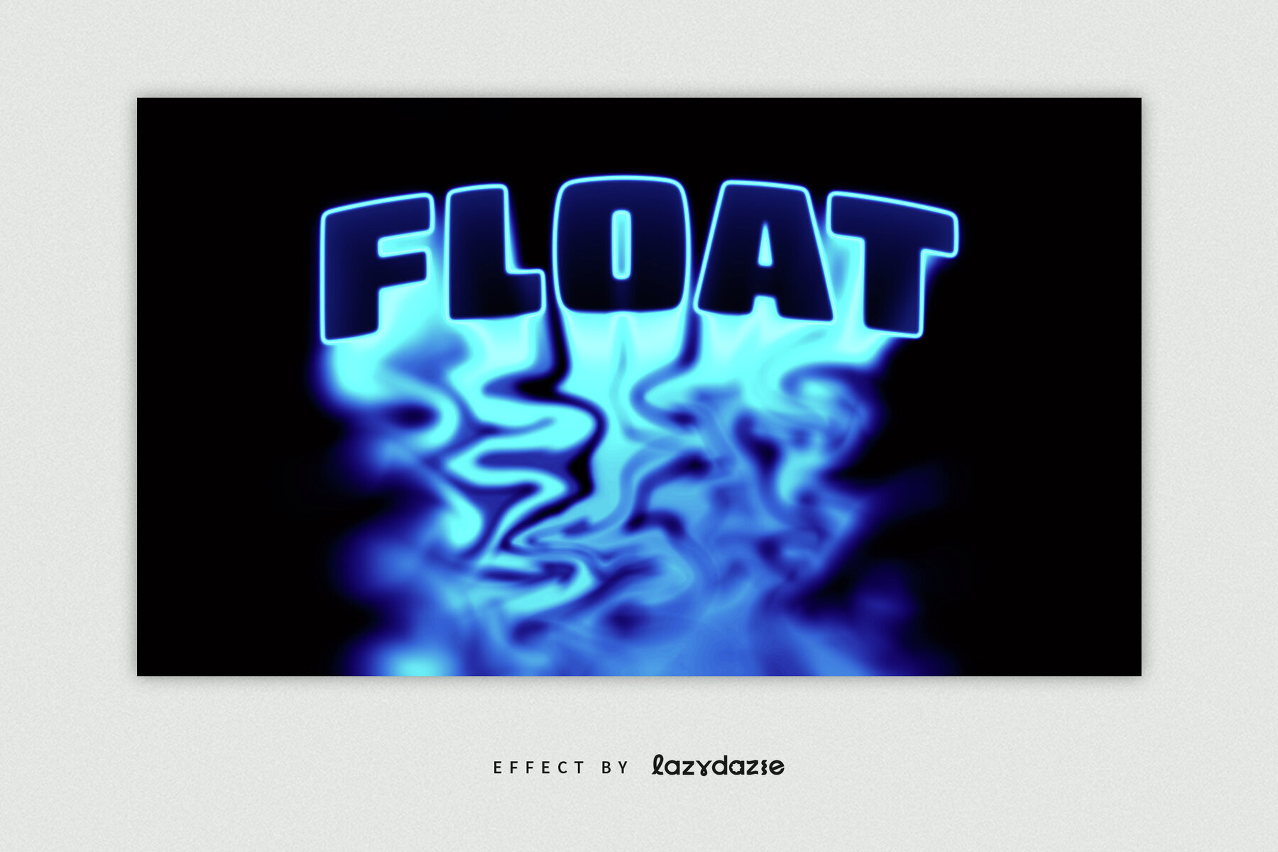 Blue Dissolving Text Effect Mockup 2