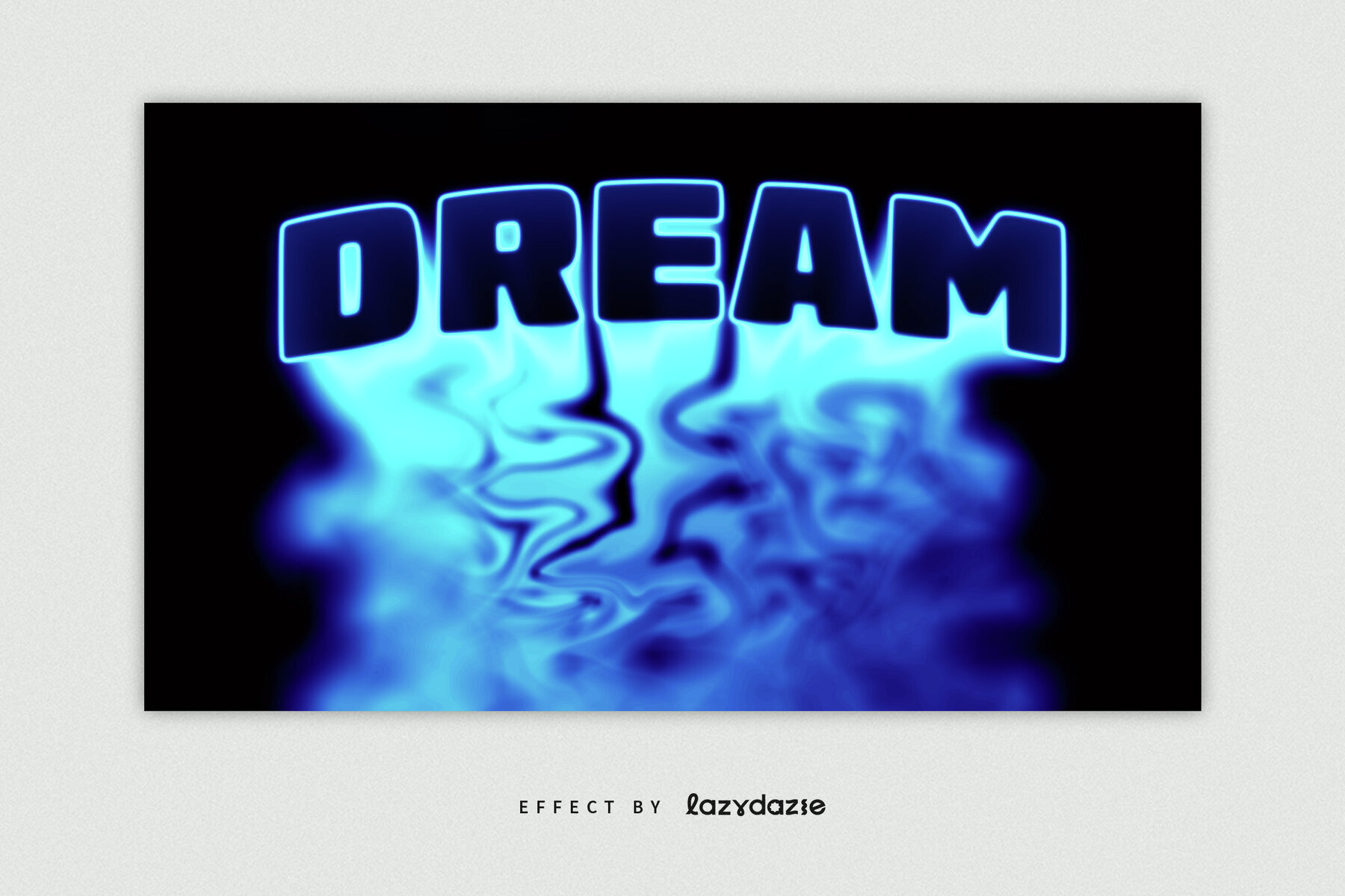 Blue Dissolving Text Effect Mockup 3