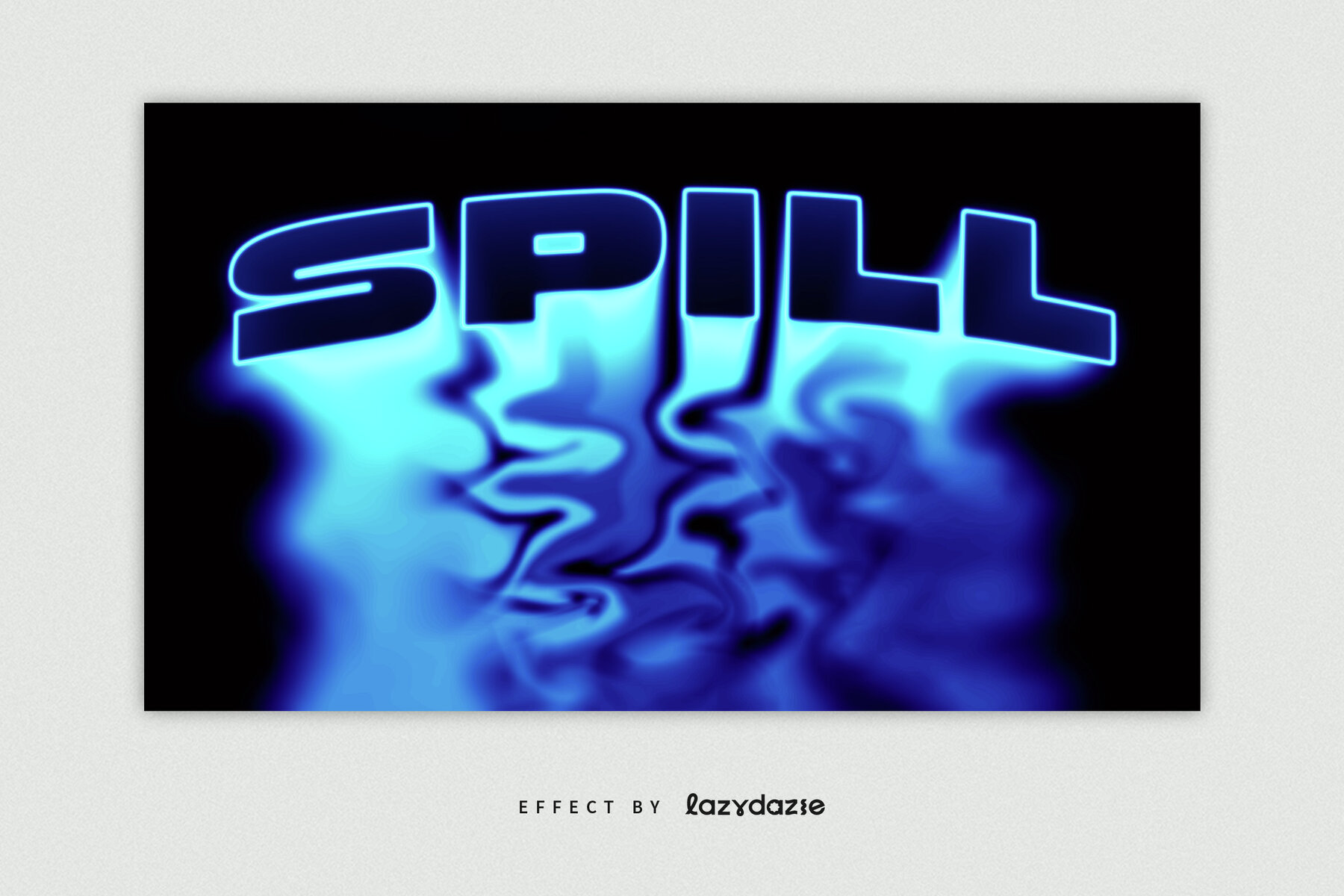 Blue Dissolving Text Effect Mockup 4