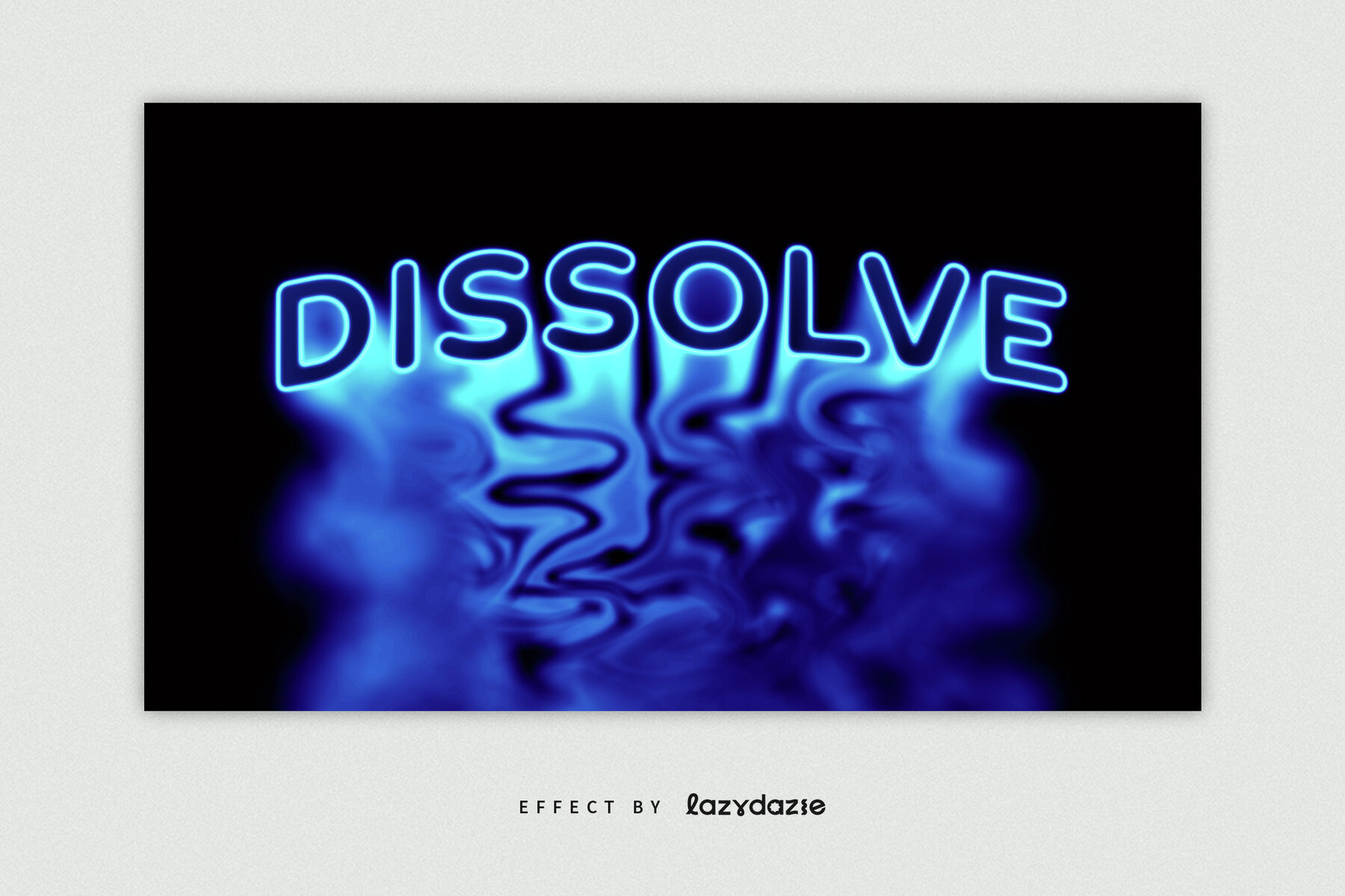 Blue Dissolving Text Effect Mockup 5