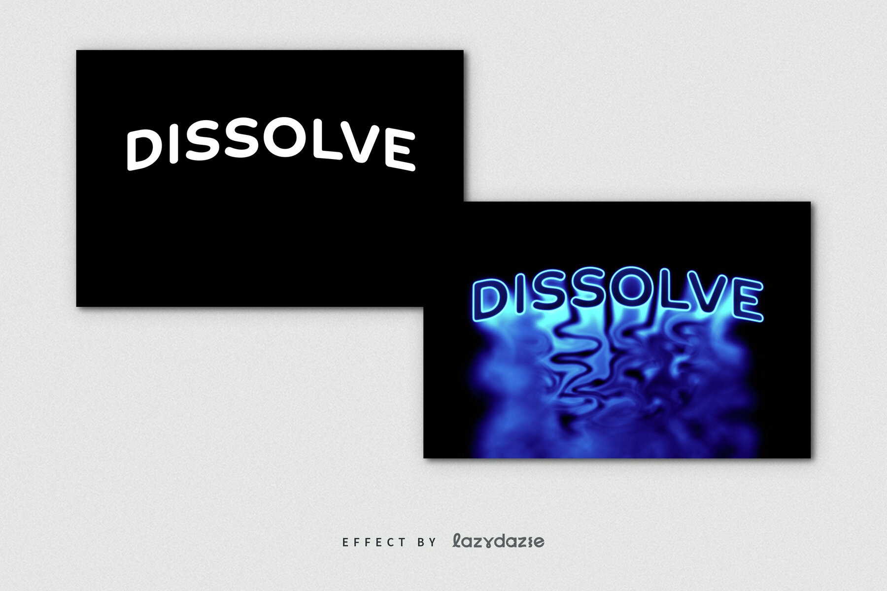Blue Dissolving Text Effect Mockup 7