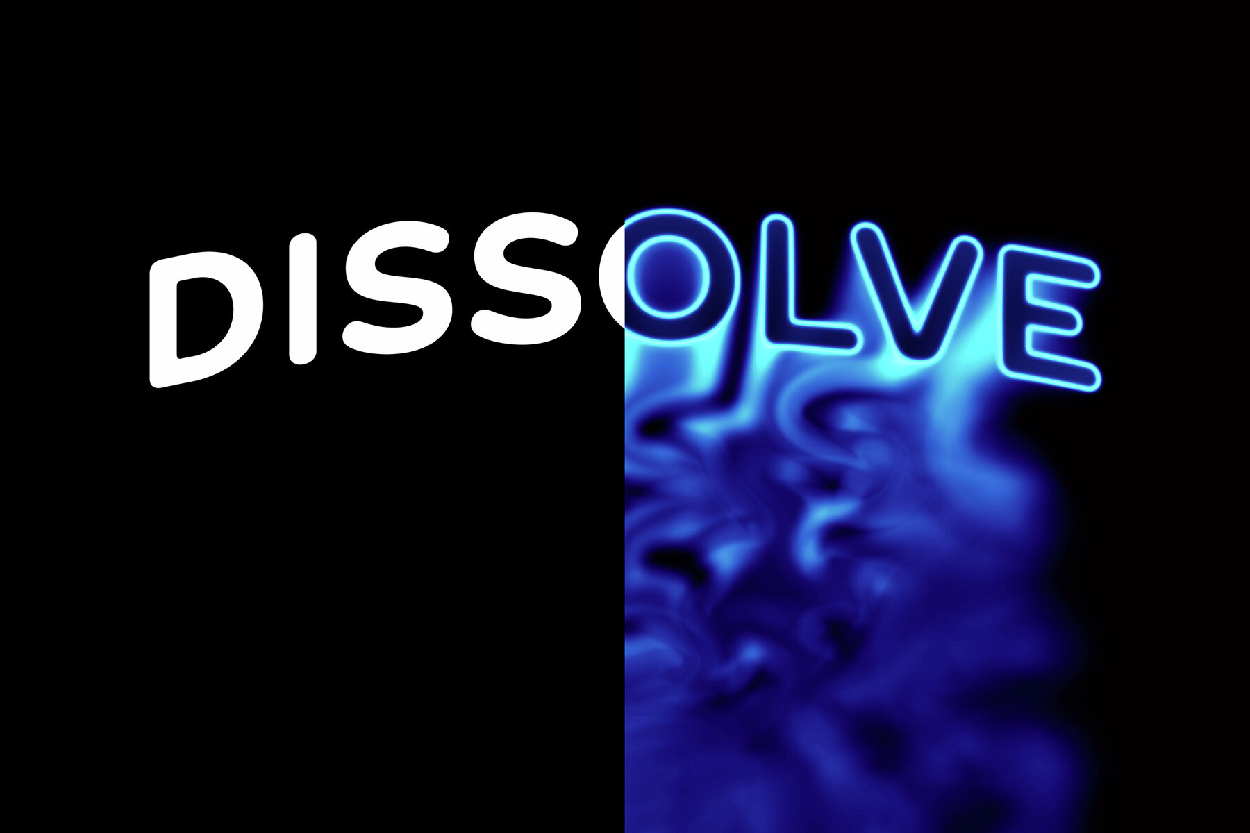 Blue Dissolving Text Effect Mockup 8