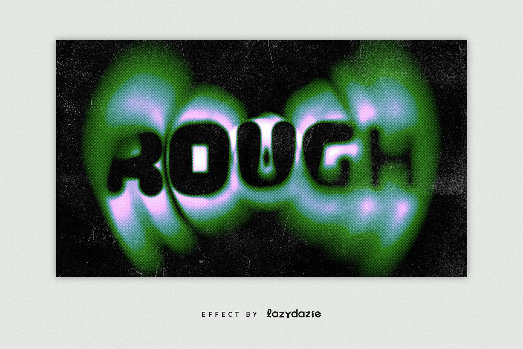 Distorted Text Effect Mockup 4