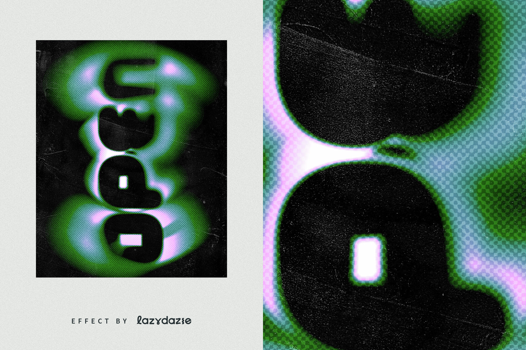 Distorted Text Effect Mockup 6