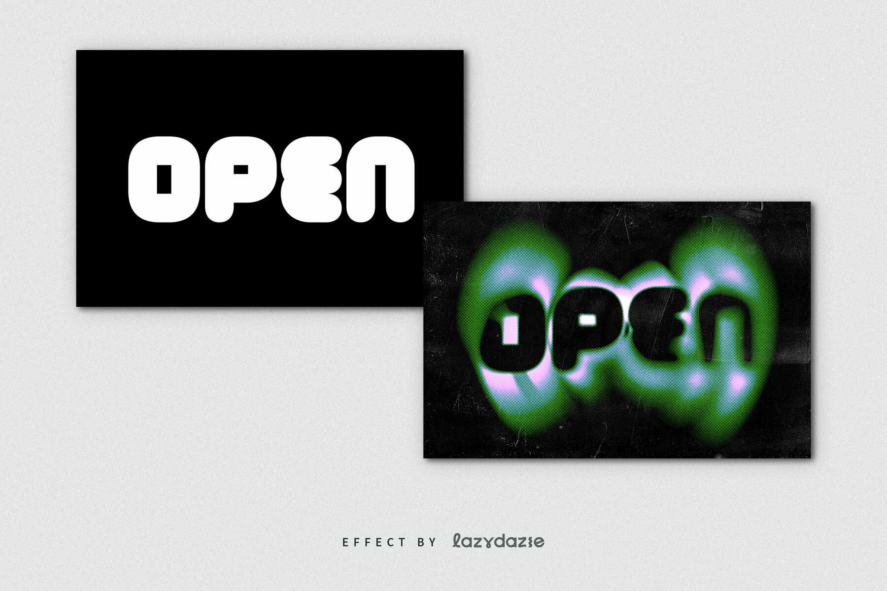 Distorted Text Effect Mockup 7