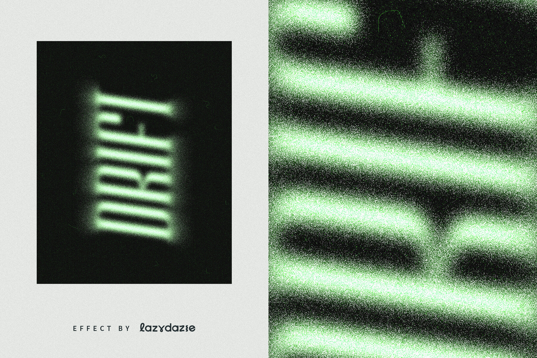 Green Dissolving Text Effect Mockup 6