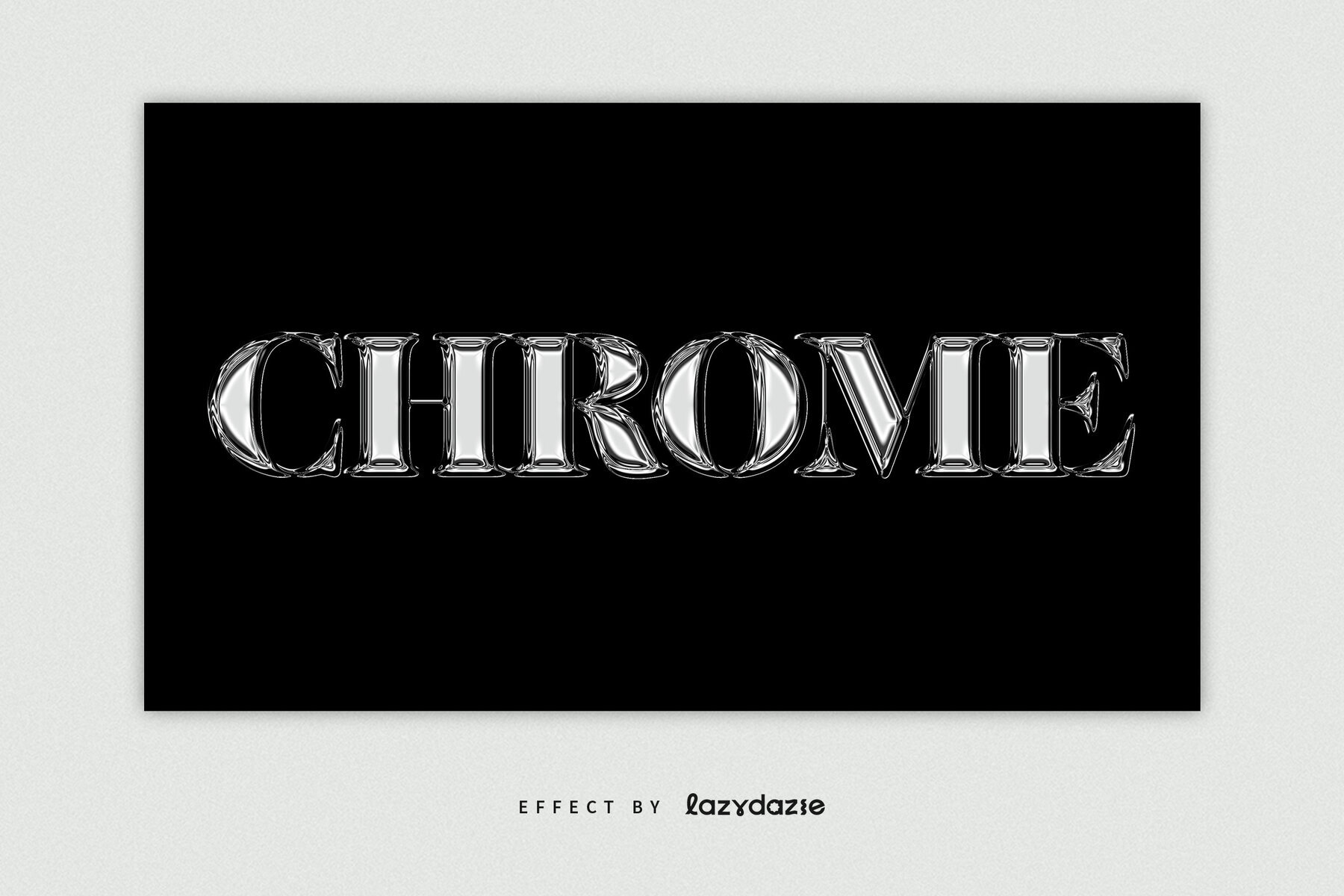 Silver Chrome Text Effect Mockup 2