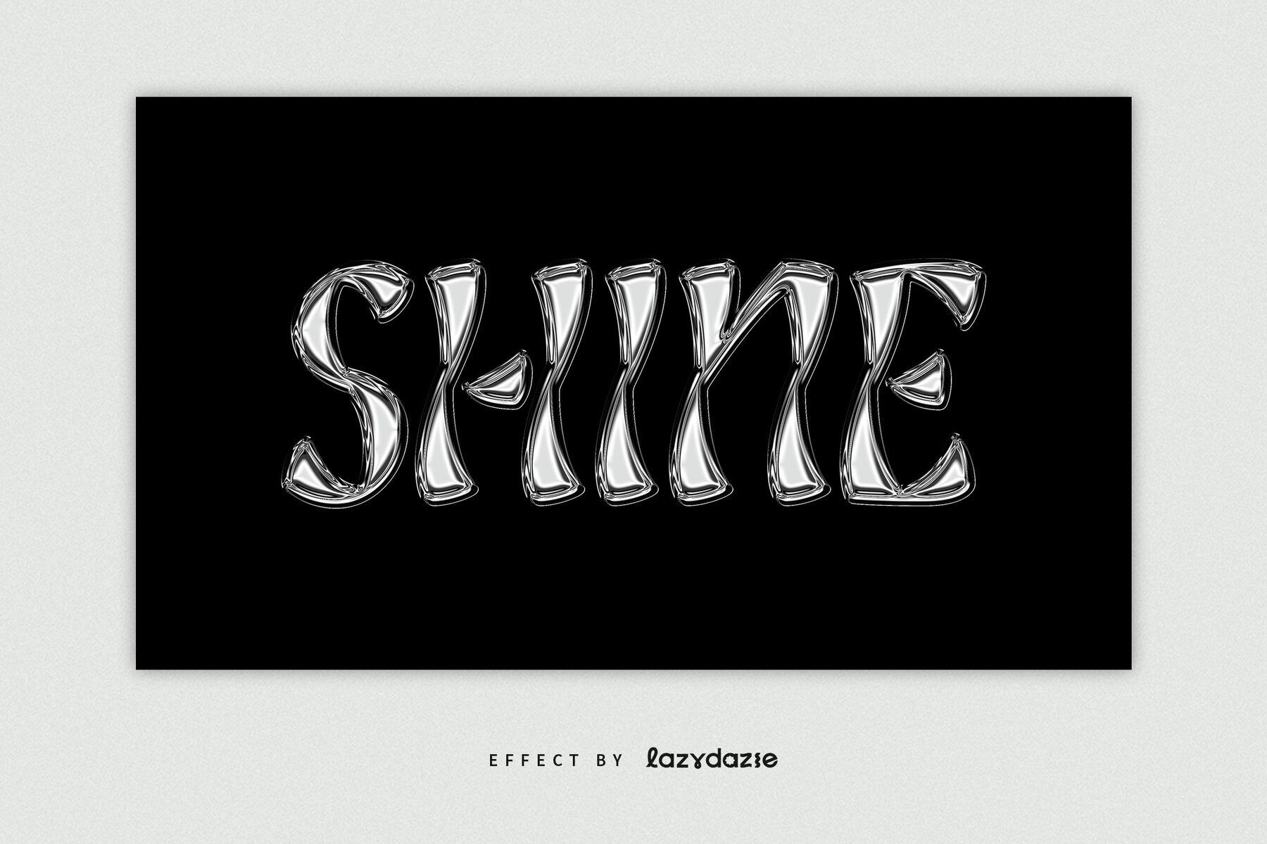 Silver Chrome Text Effect Mockup 3