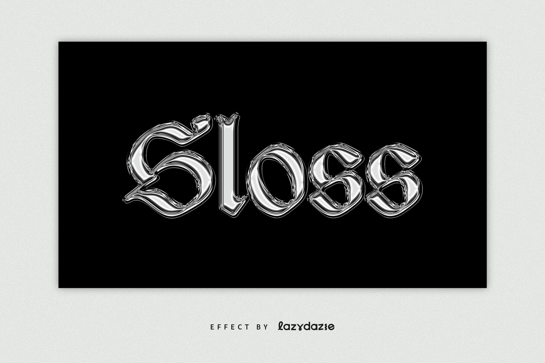 Silver Chrome Text Effect Mockup 4